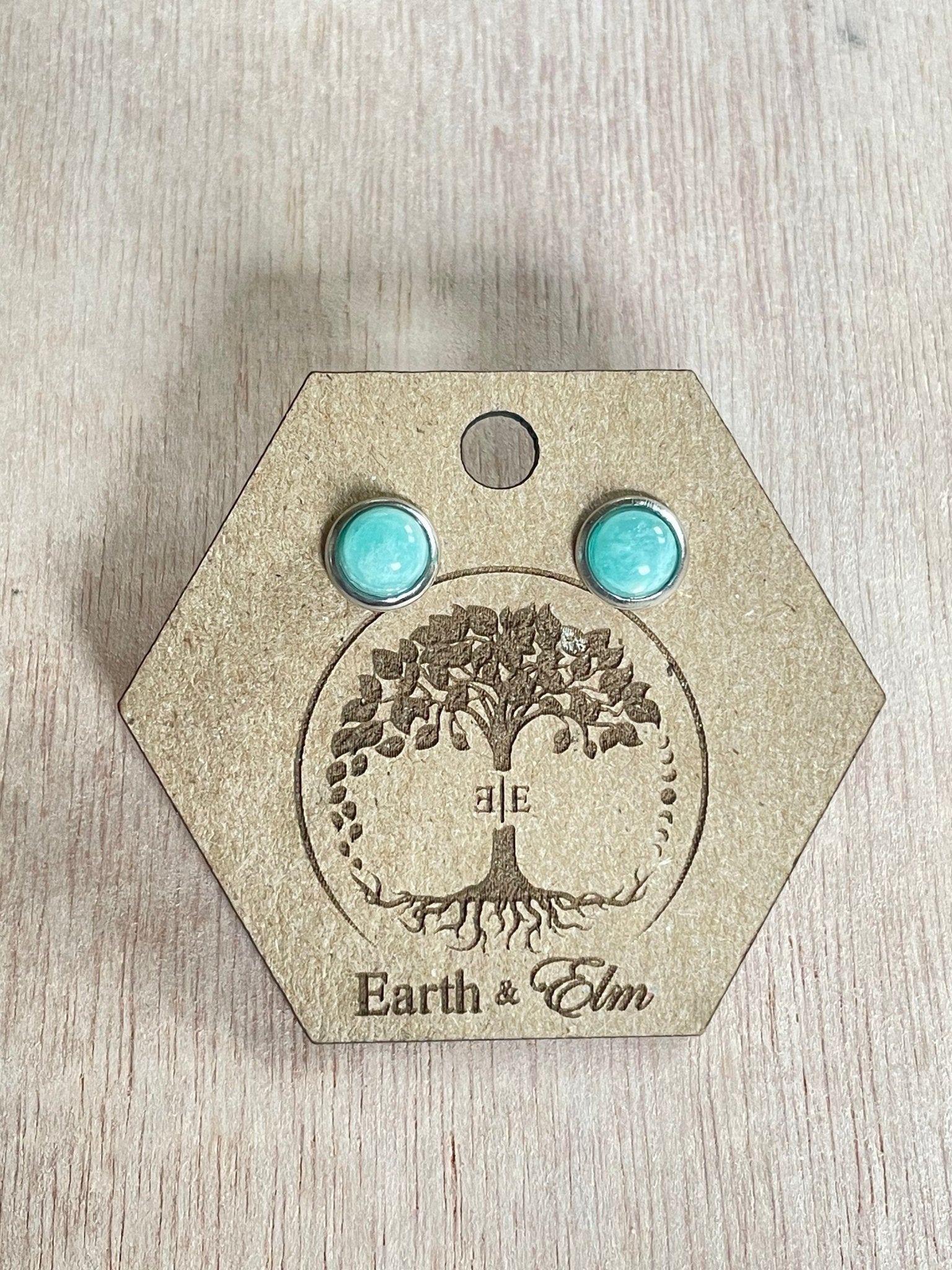 6mm Amazonite Stud Earrings - earthandelm