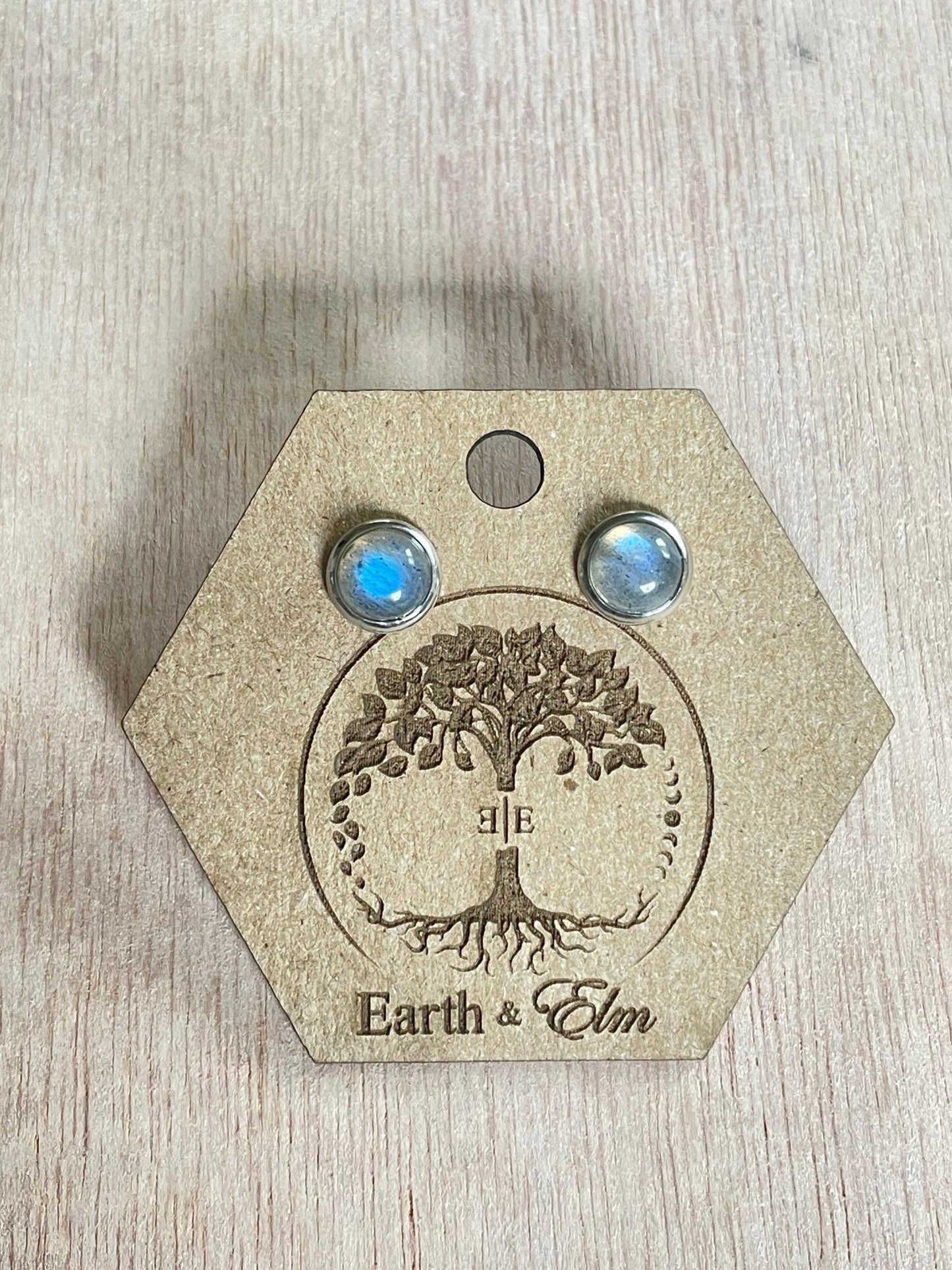 6mm Labradorite Studs - earthandelm