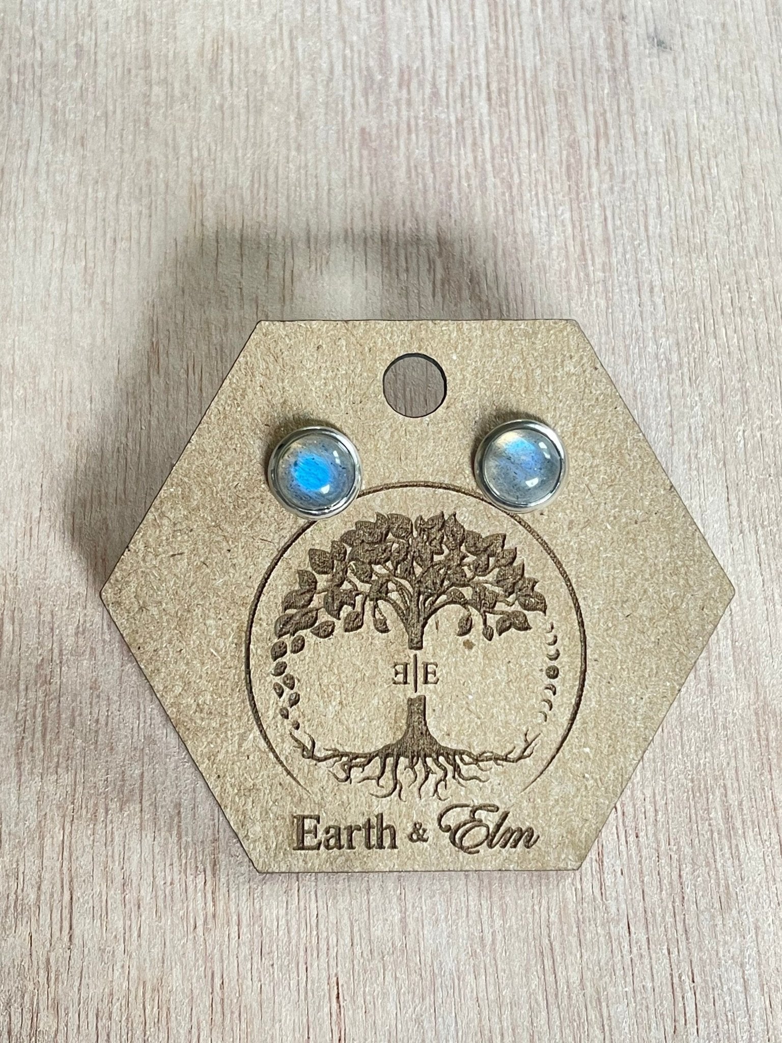 6mm Labradorite Studs - earthandelm