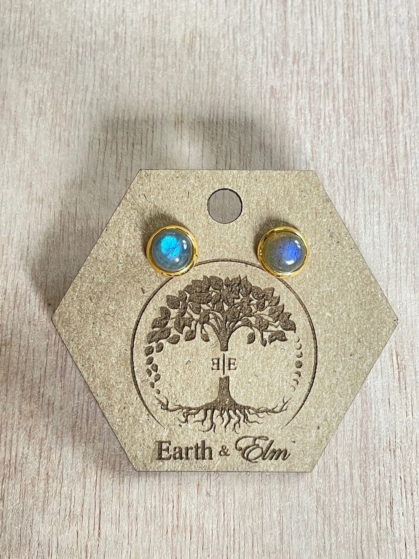 6mm Labradorite Studs - earthandelm