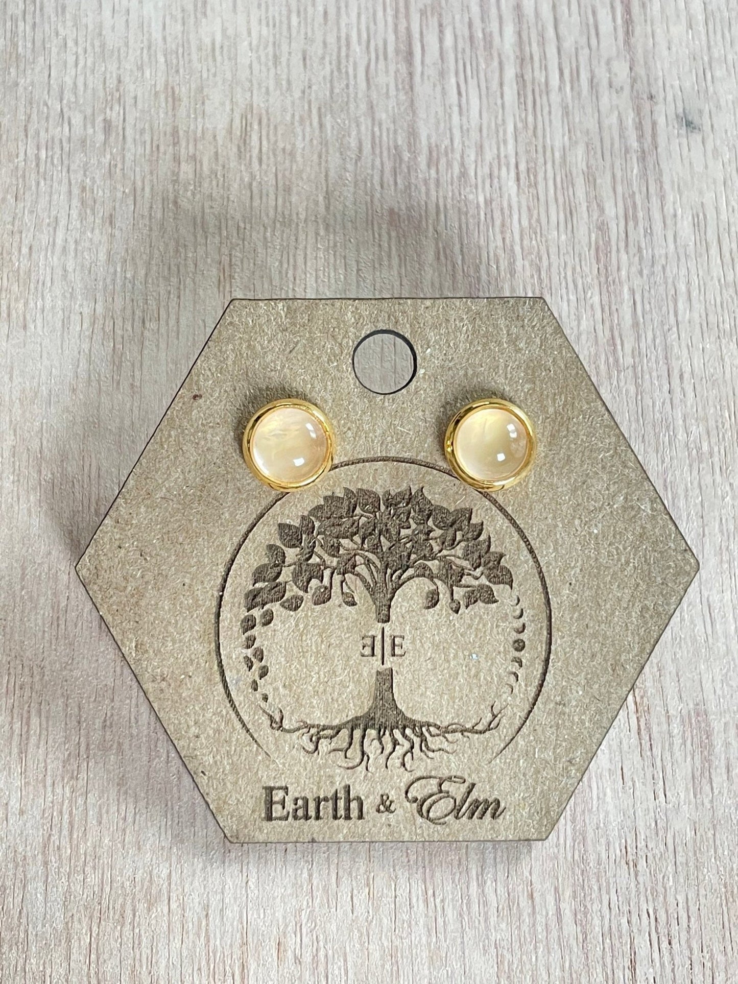 6mm Rose Quartz Studs - earthandelm