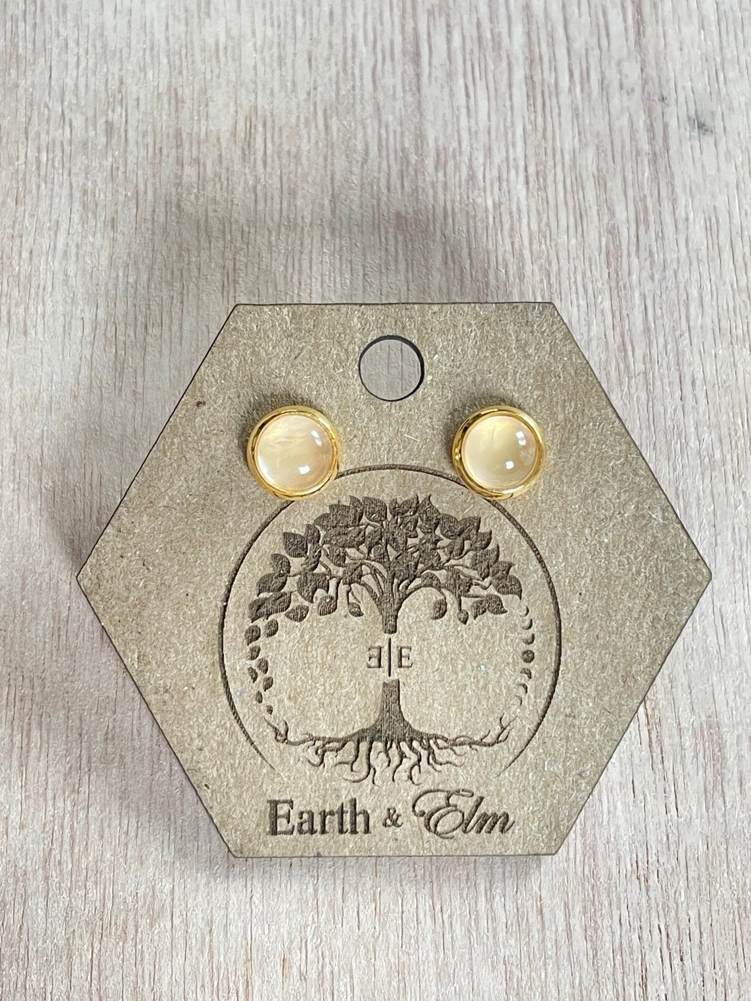 6mm Rose Quartz Studs - earthandelm