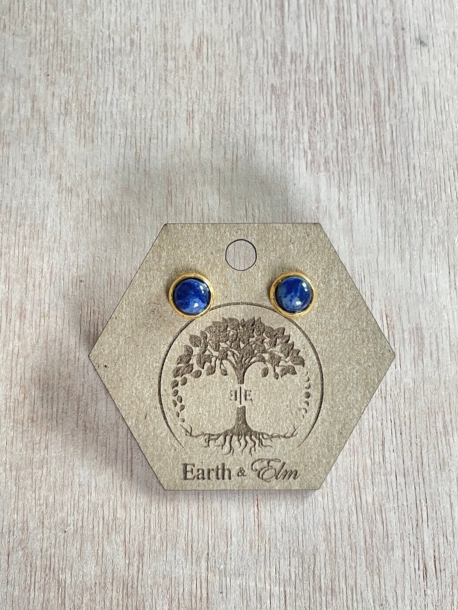 6mm Sodalite Stud Earrings - earthandelm