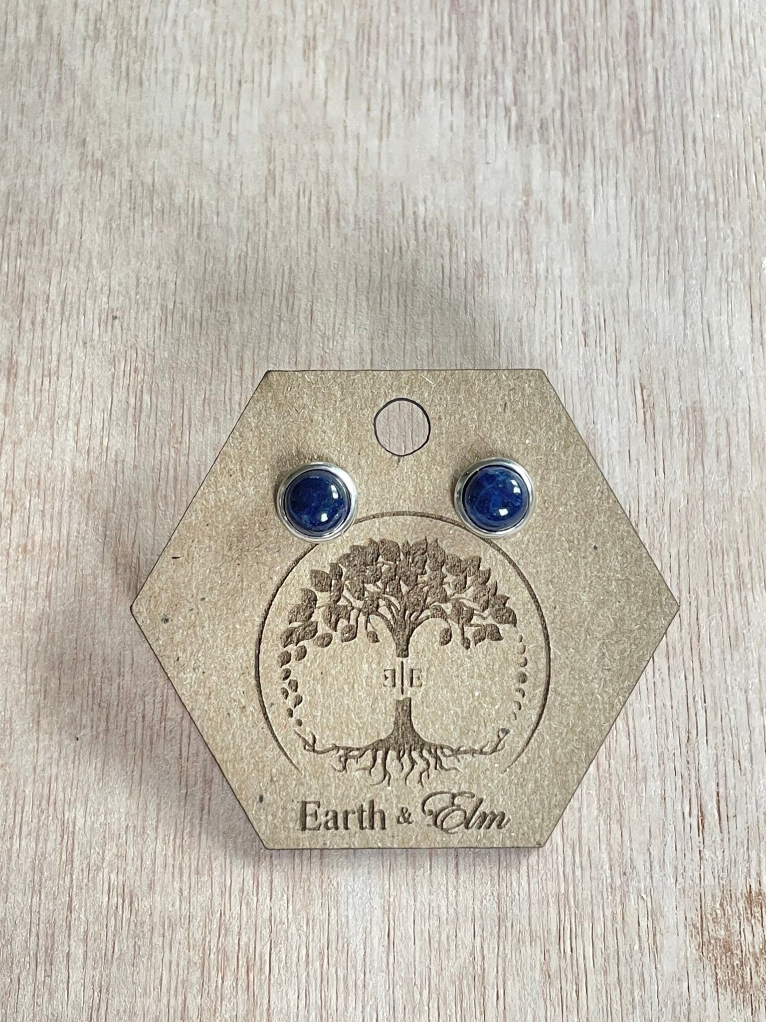 6mm Sodalite Stud Earrings - earthandelm