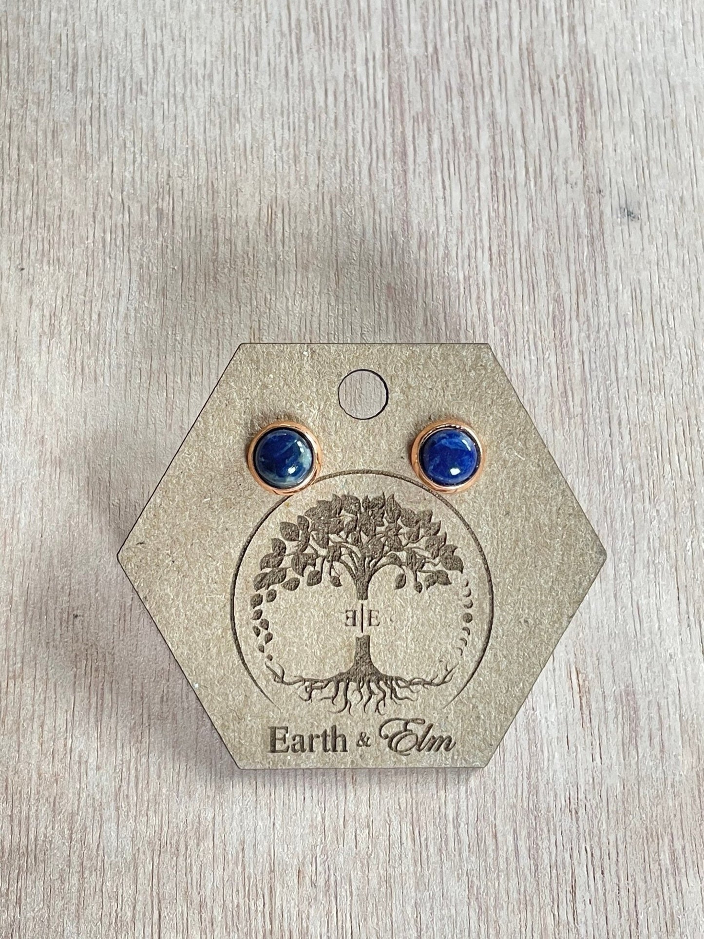 6mm Sodalite Stud Earrings - earthandelm