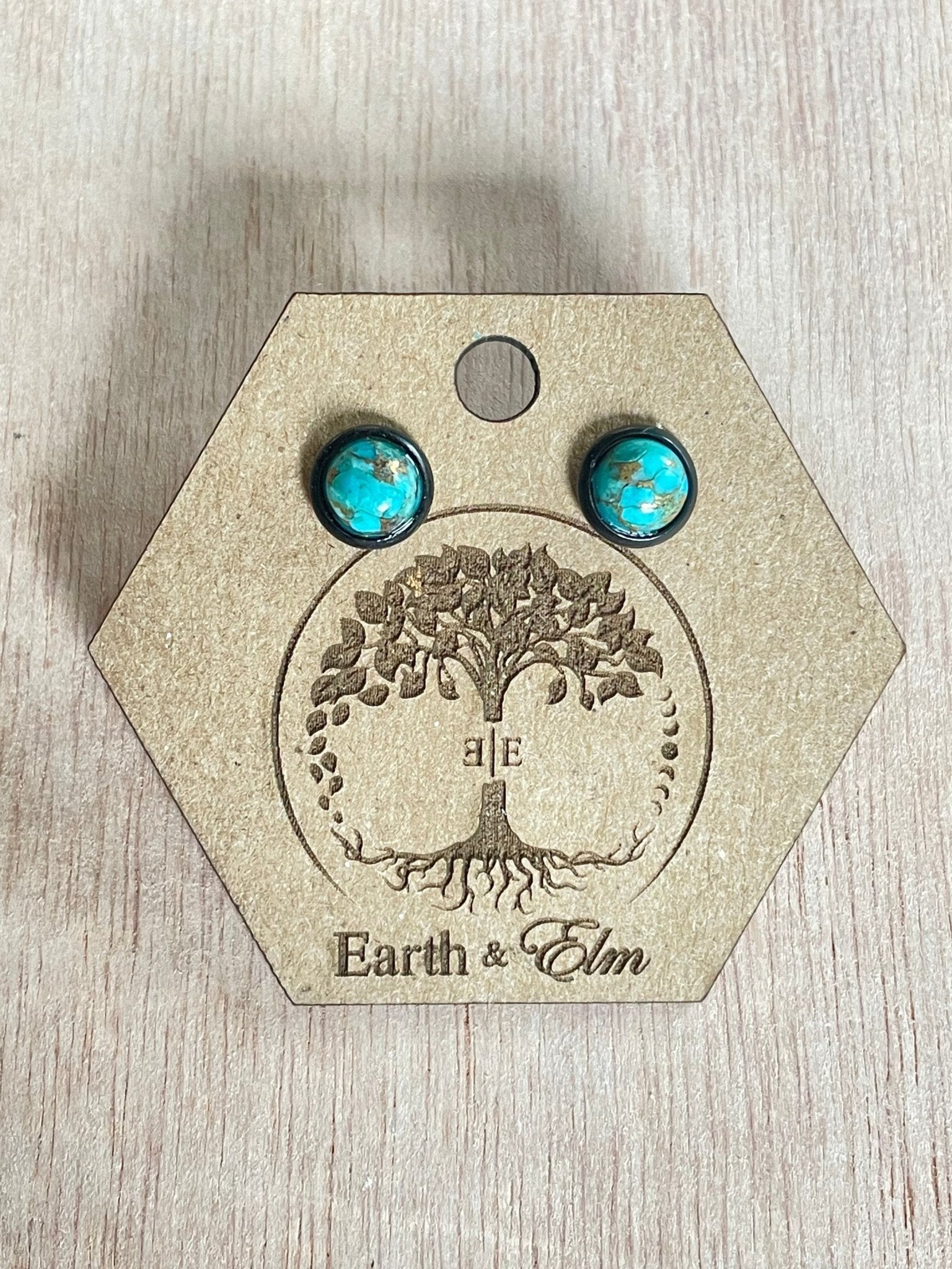 6mm Turquoise Studs - earthandelm
