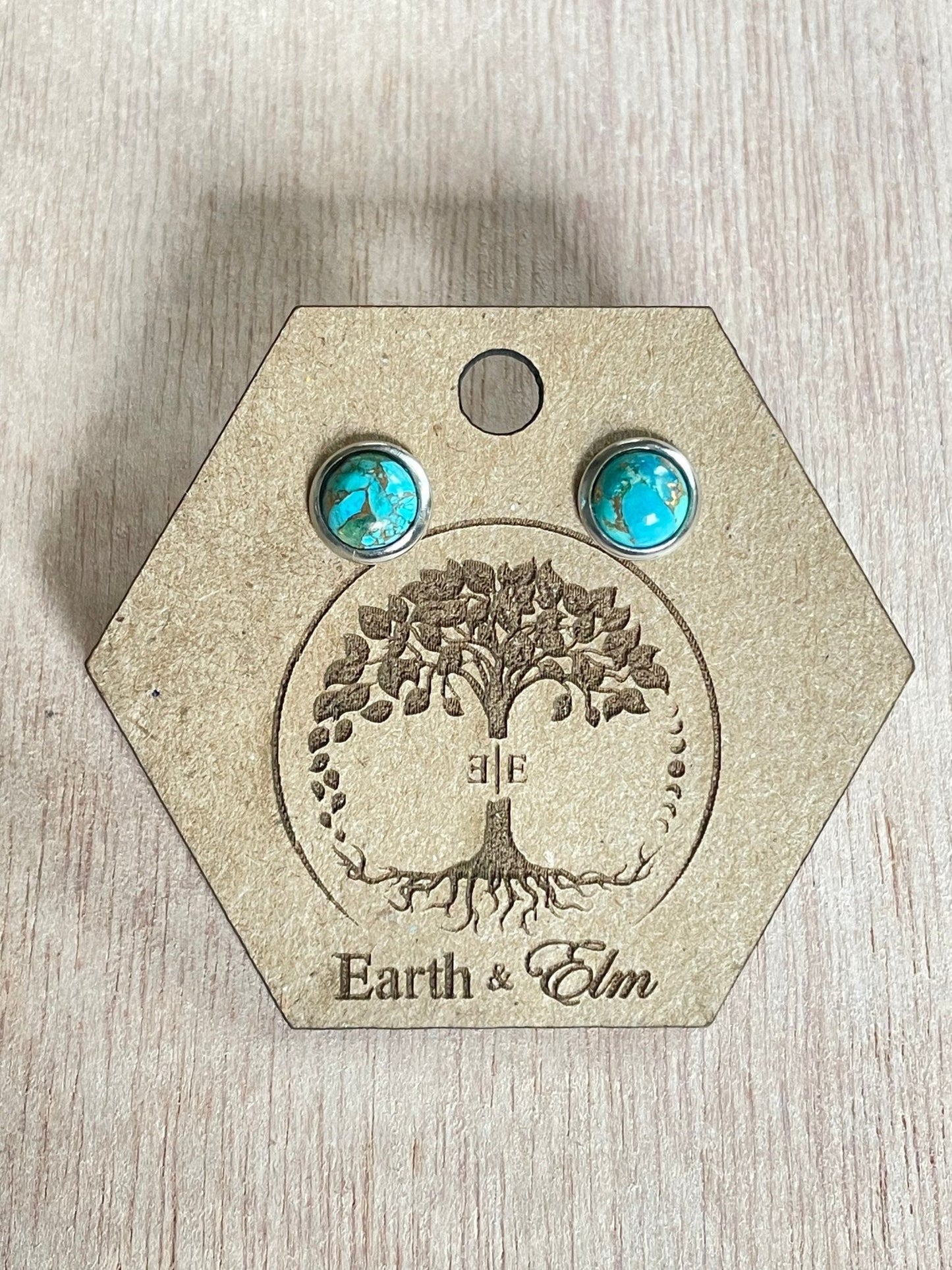 6mm Turquoise Studs - earthandelm