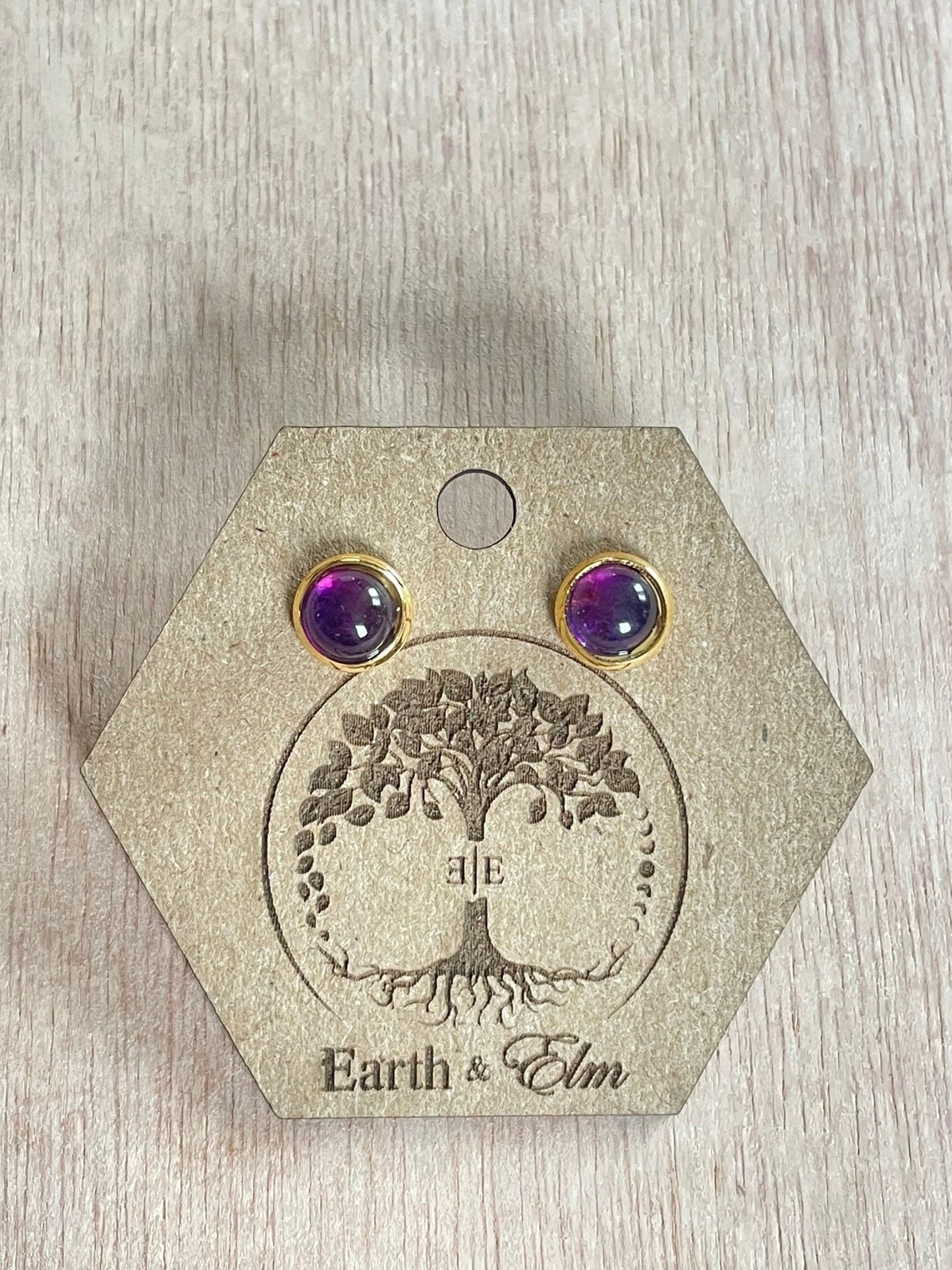 Amethyst in Metal Setting - earthandelm