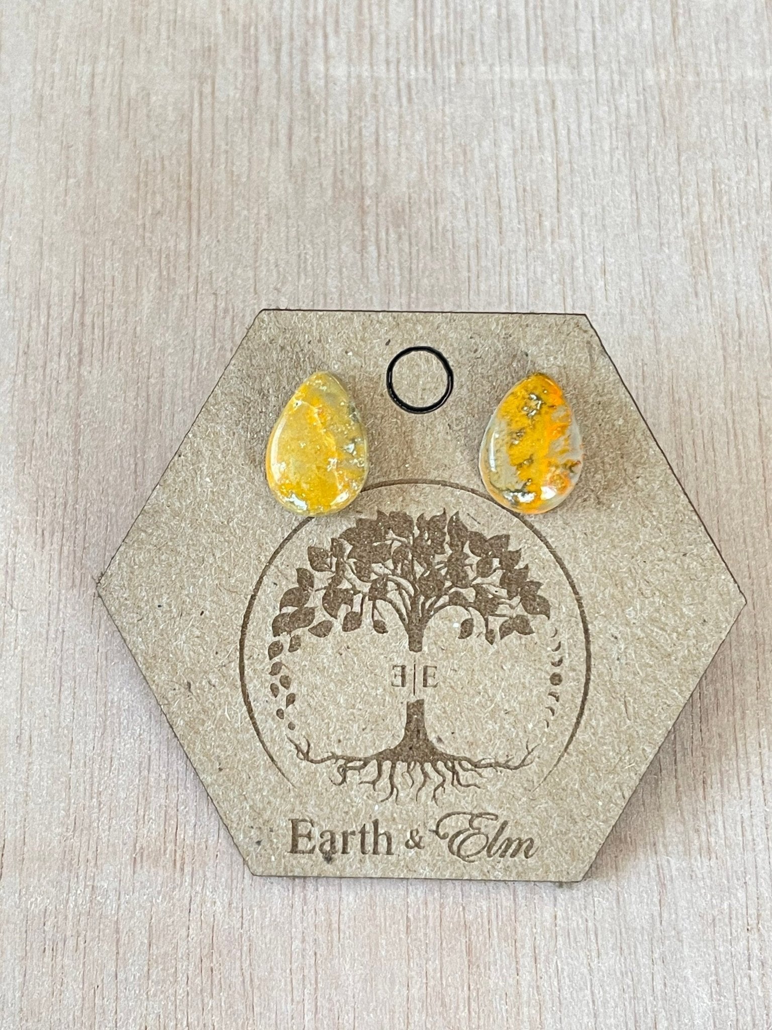 Bumblebee Jasper Pear Studs - earthandelm