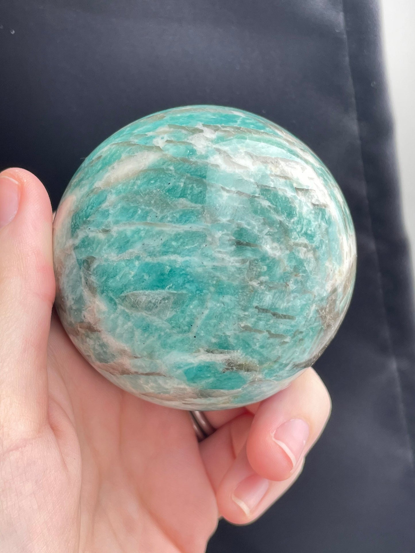 Amazonite Sphere | Palm Stone | Crystal Ball | Amazonite Crystal | 65MM | 67MM