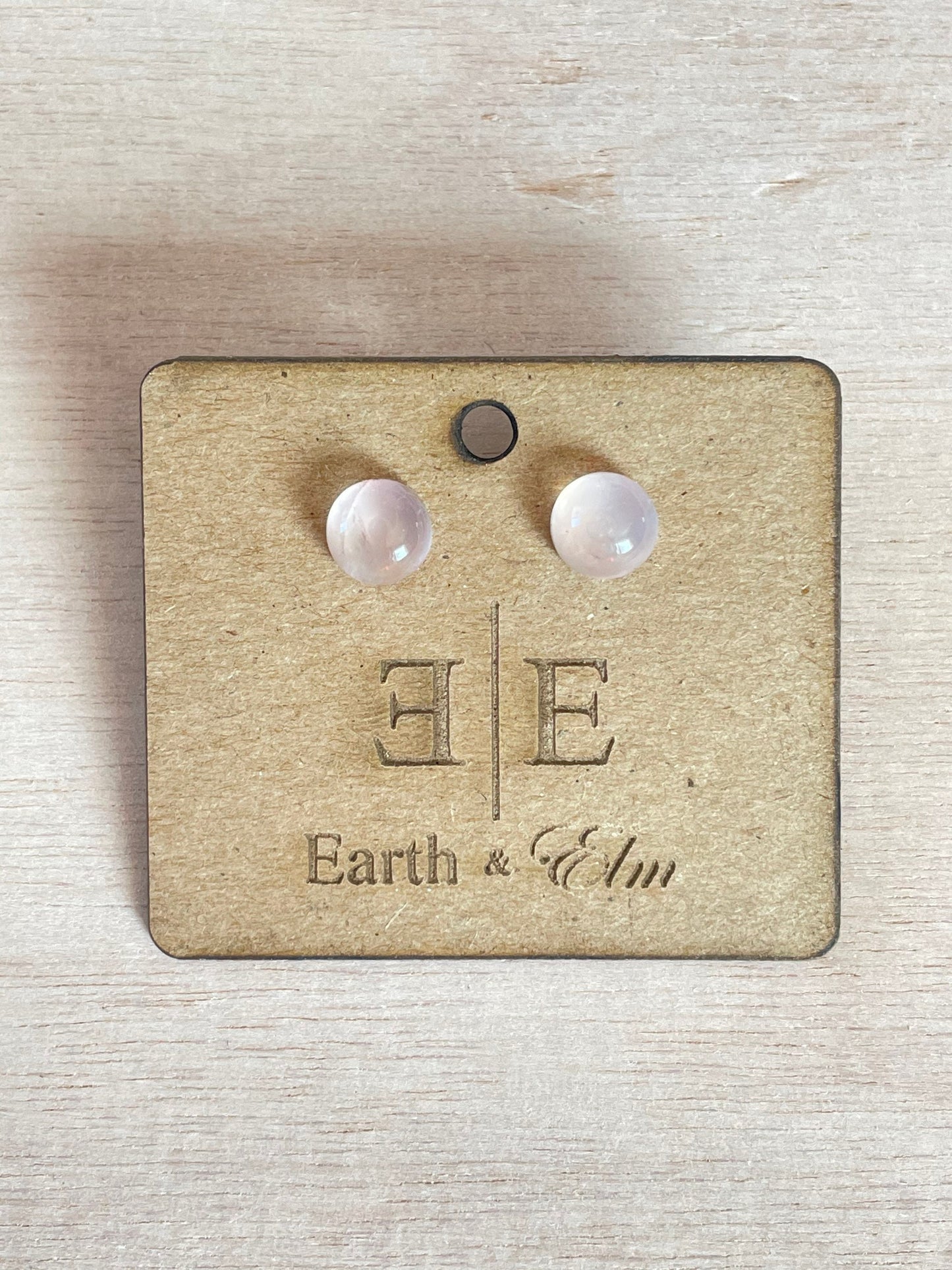 Rose Quartz Studs | Quartz Earrings | 8mm Studs | Gemstone Earrings | 10mm