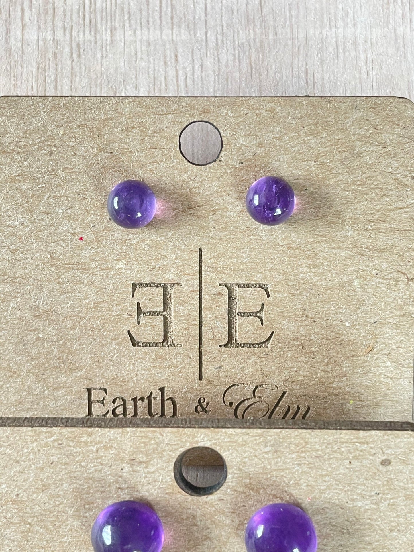 Amethyst Round Gemstone Studs | Amethyst Earrings | Gemstone Earrings | 6mm 8mm 10mm 12mm