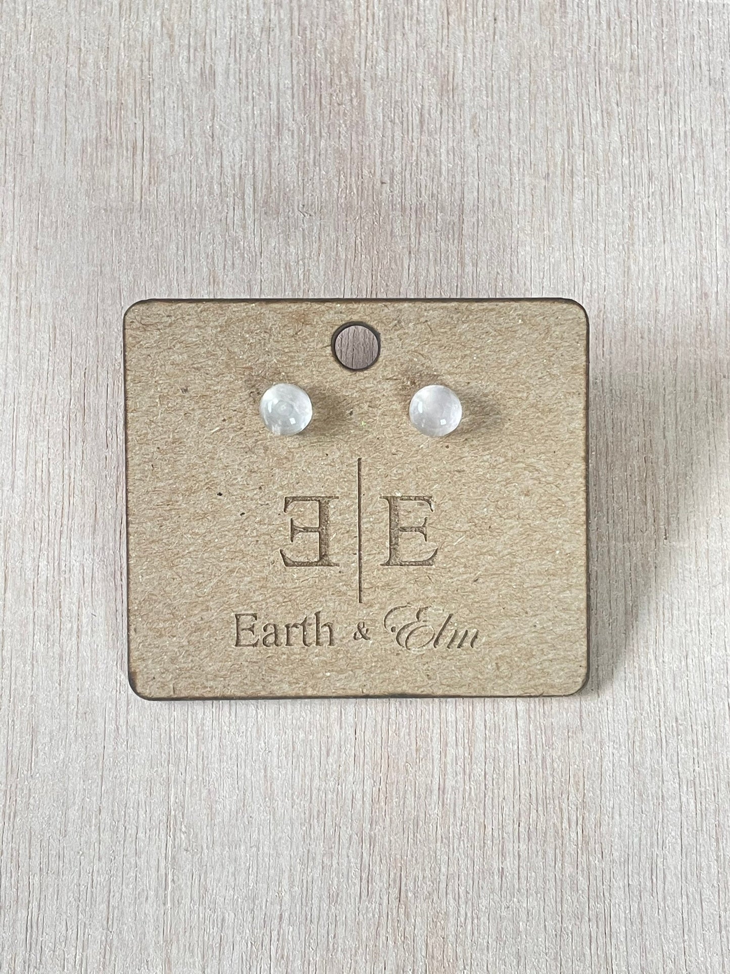 Rose Quartz Studs | Quartz Earrings | 8mm Studs | Gemstone Earrings | 10mm