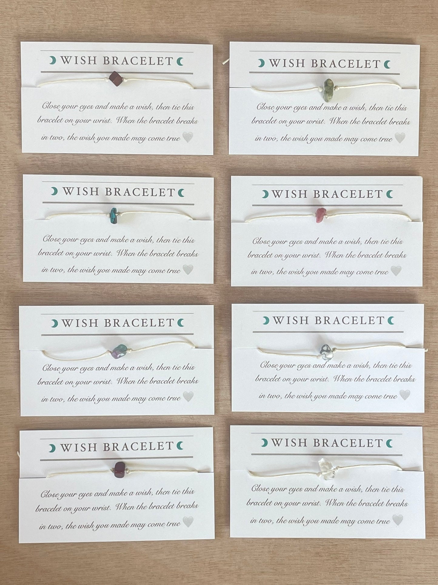Wish bracelet | Cord and Gemstone Bracelet | Gemstone Wish Bracelet
