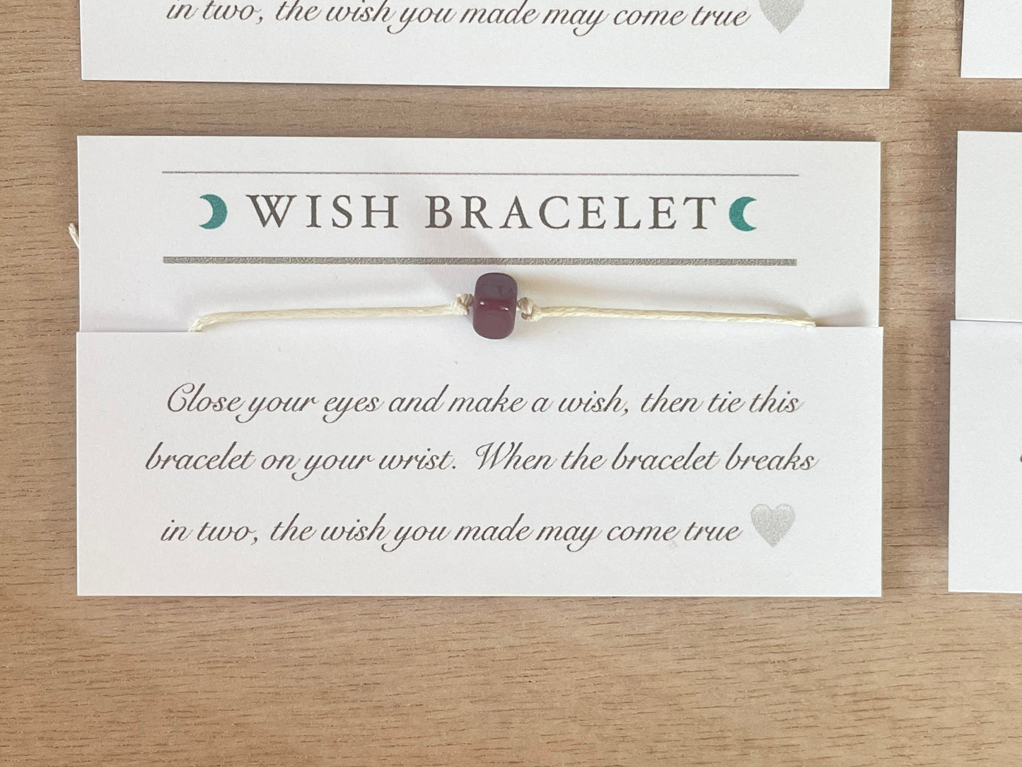 Wish bracelet | Cord and Gemstone Bracelet | Gemstone Wish Bracelet