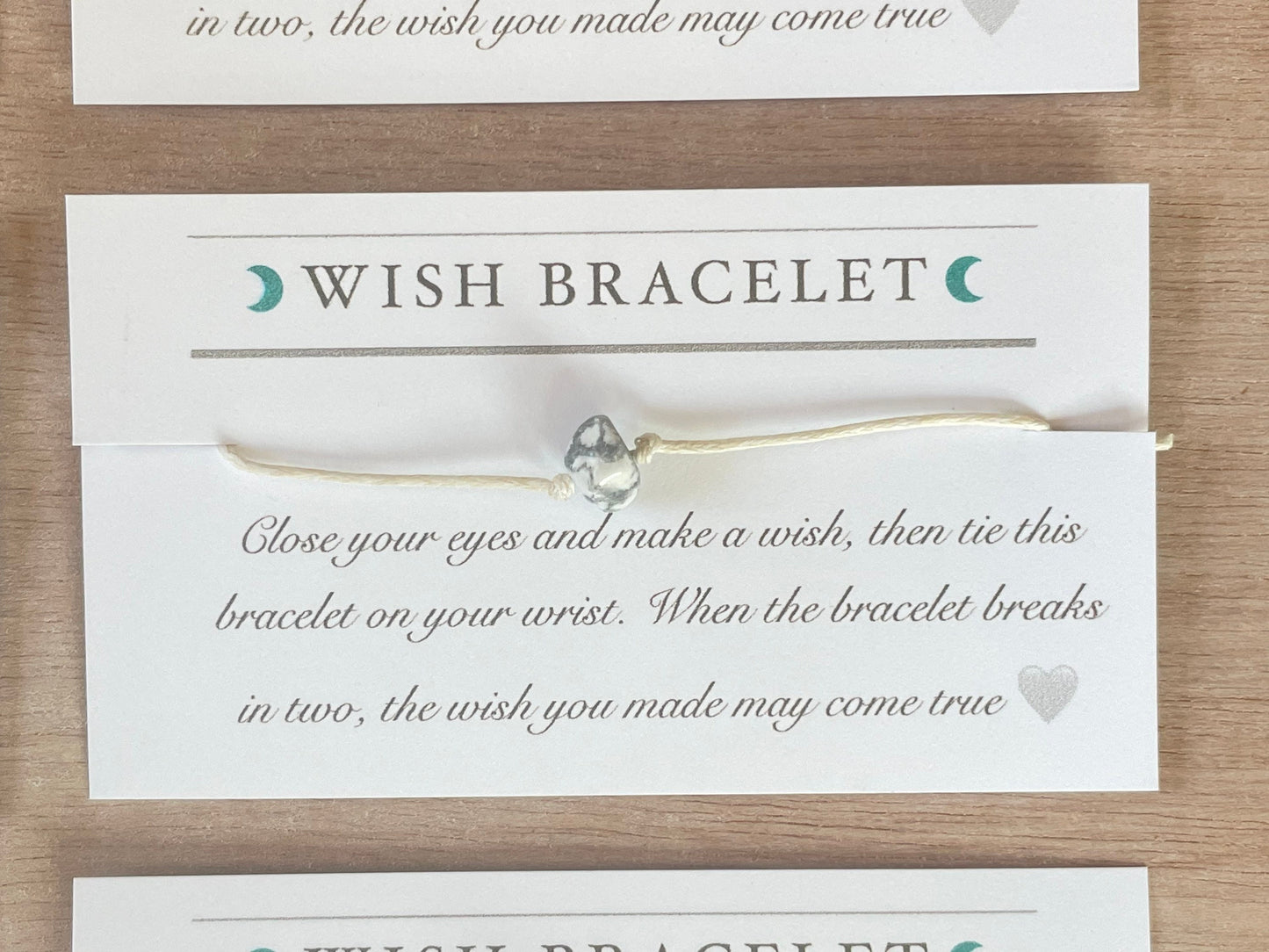Wish bracelet | Cord and Gemstone Bracelet | Gemstone Wish Bracelet