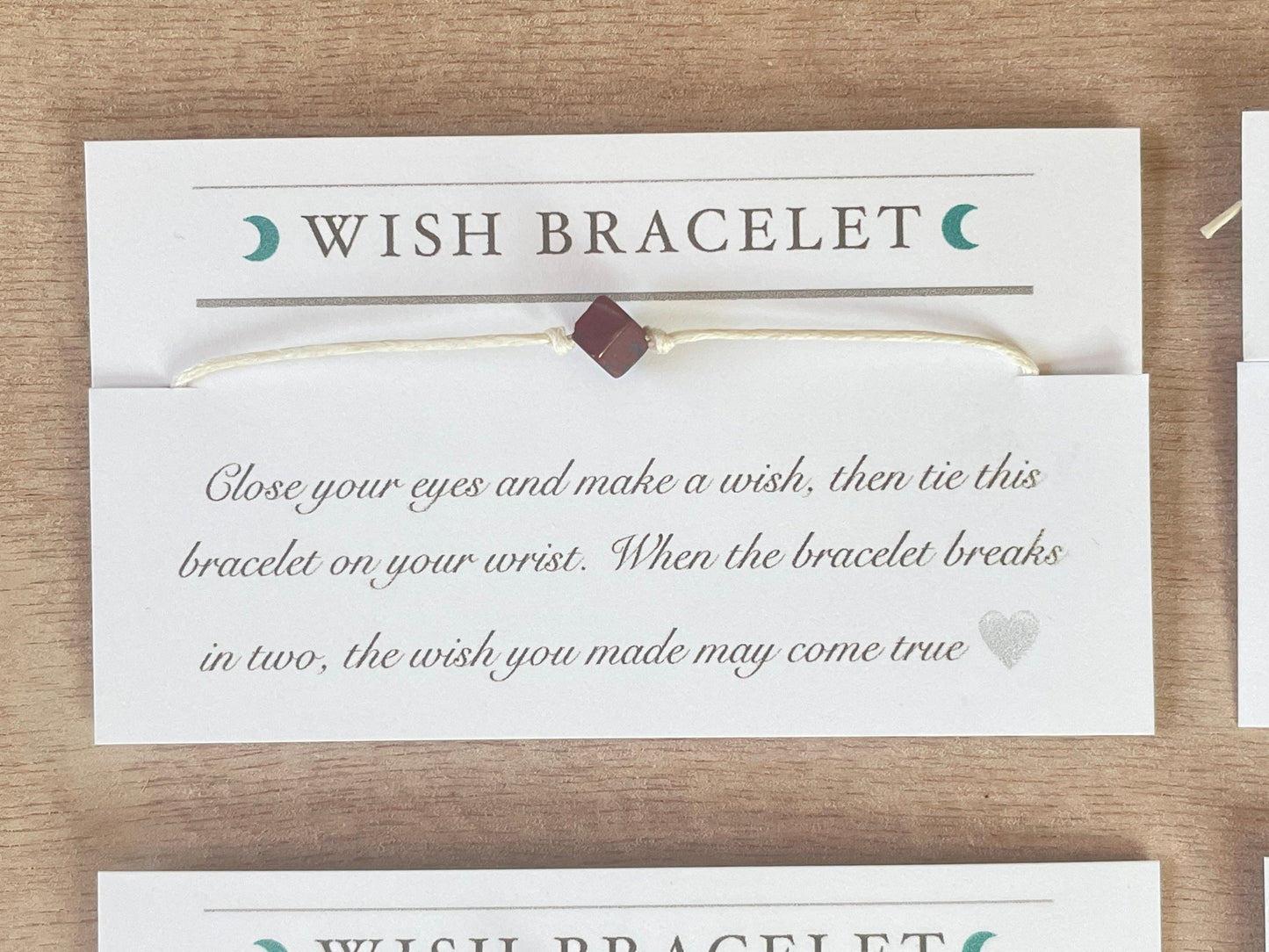 Wish bracelet | Cord and Gemstone Bracelet | Gemstone Wish Bracelet