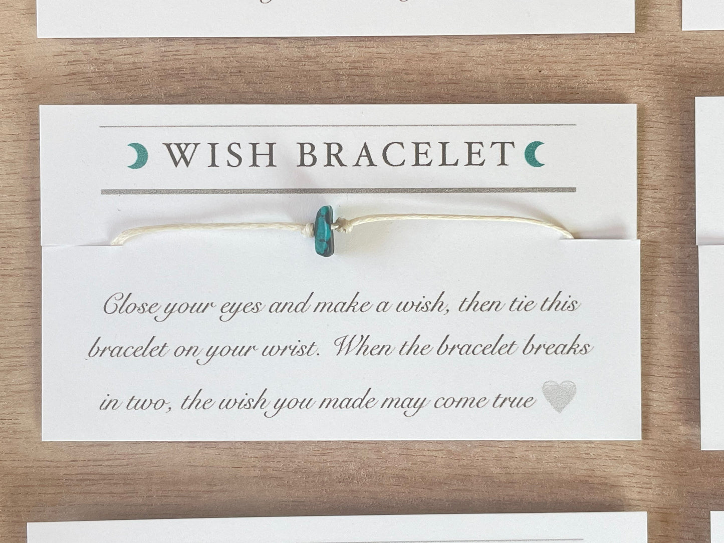Wish bracelet | Cord and Gemstone Bracelet | Gemstone Wish Bracelet