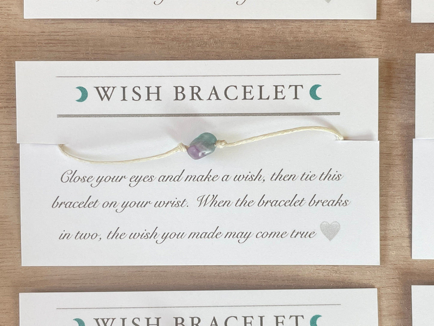 Wish bracelet | Cord and Gemstone Bracelet | Gemstone Wish Bracelet