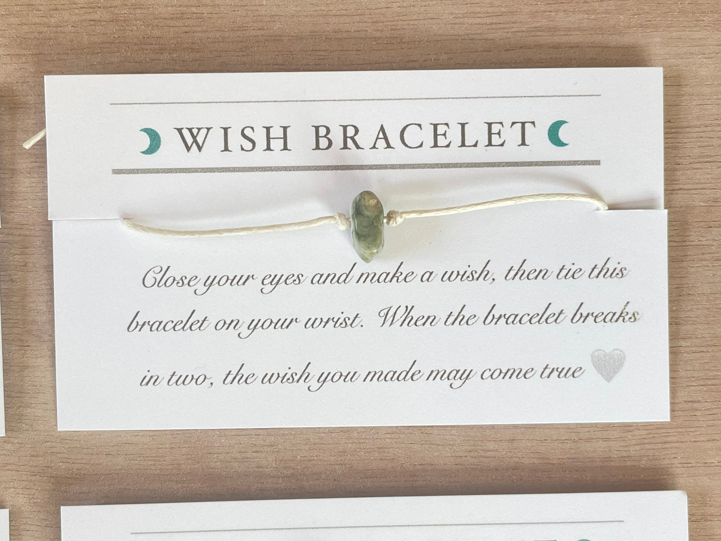 Wish bracelet | Cord and Gemstone Bracelet | Gemstone Wish Bracelet