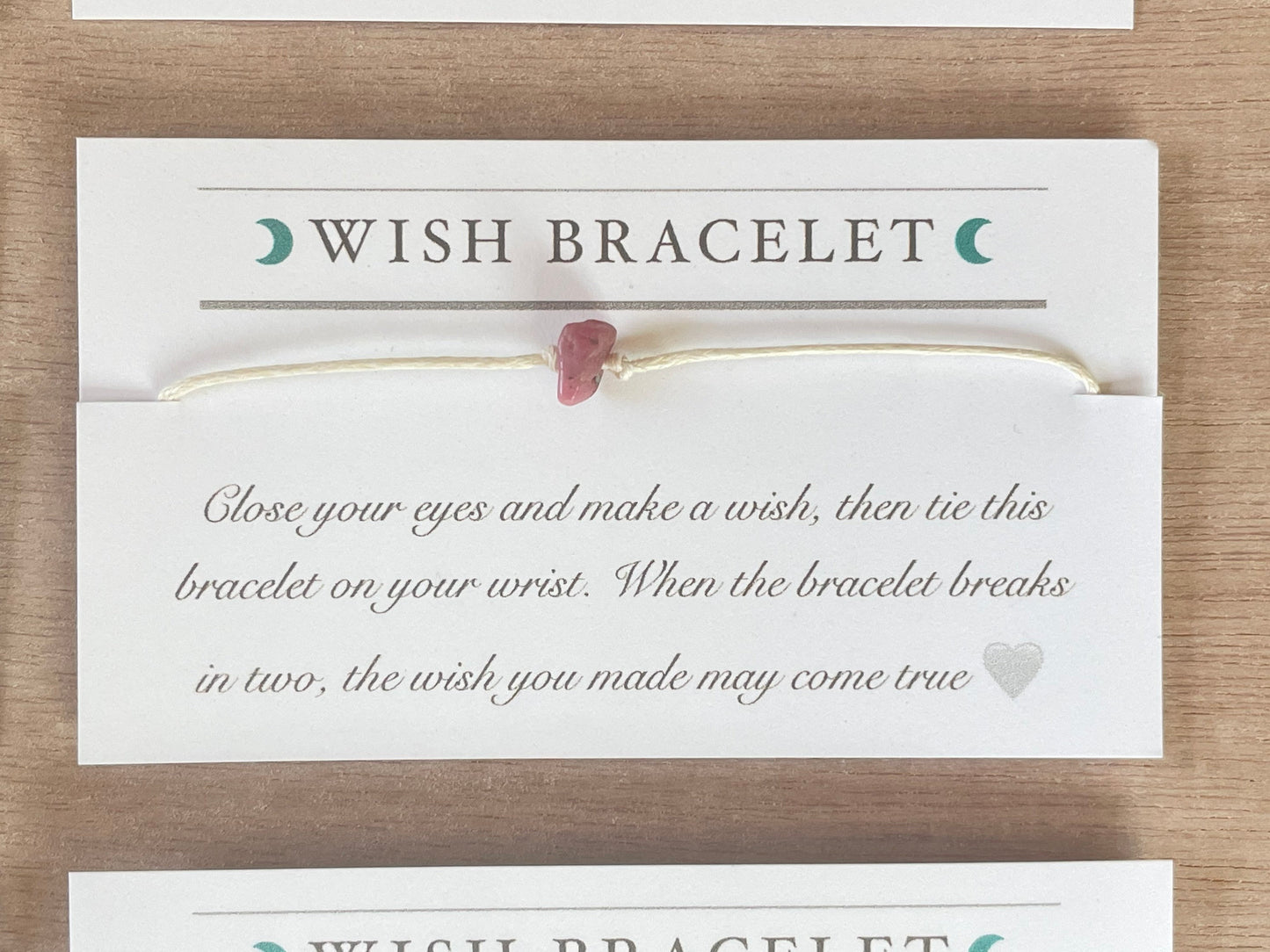 Wish bracelet | Cord and Gemstone Bracelet | Gemstone Wish Bracelet