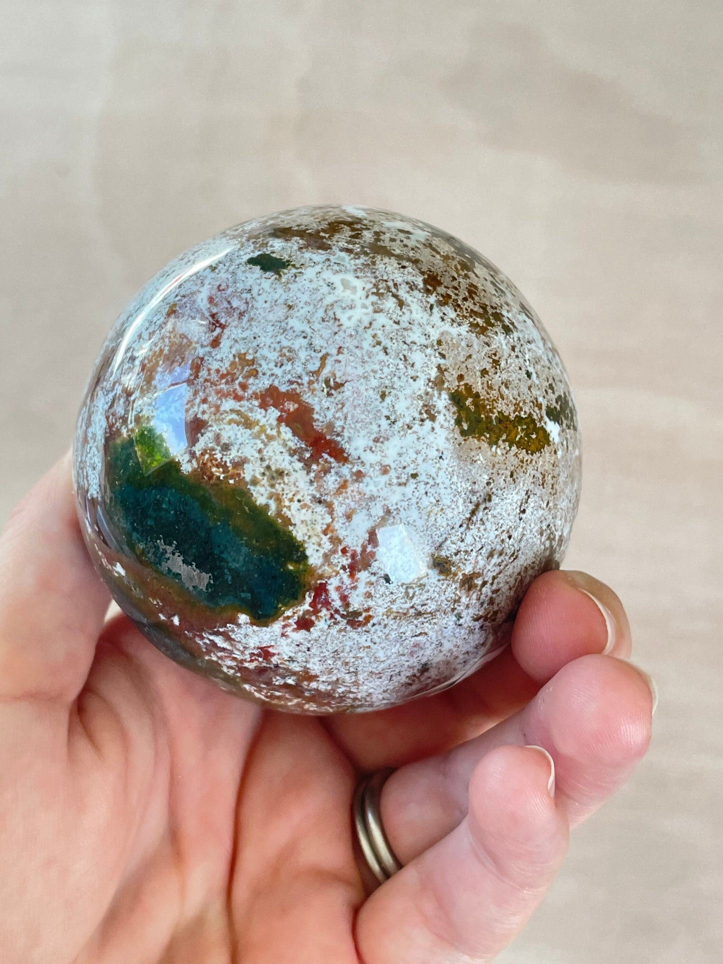 Ocean Jasper Sphere | Purple Crystal | Authentic Gemstone | Crystal Ball