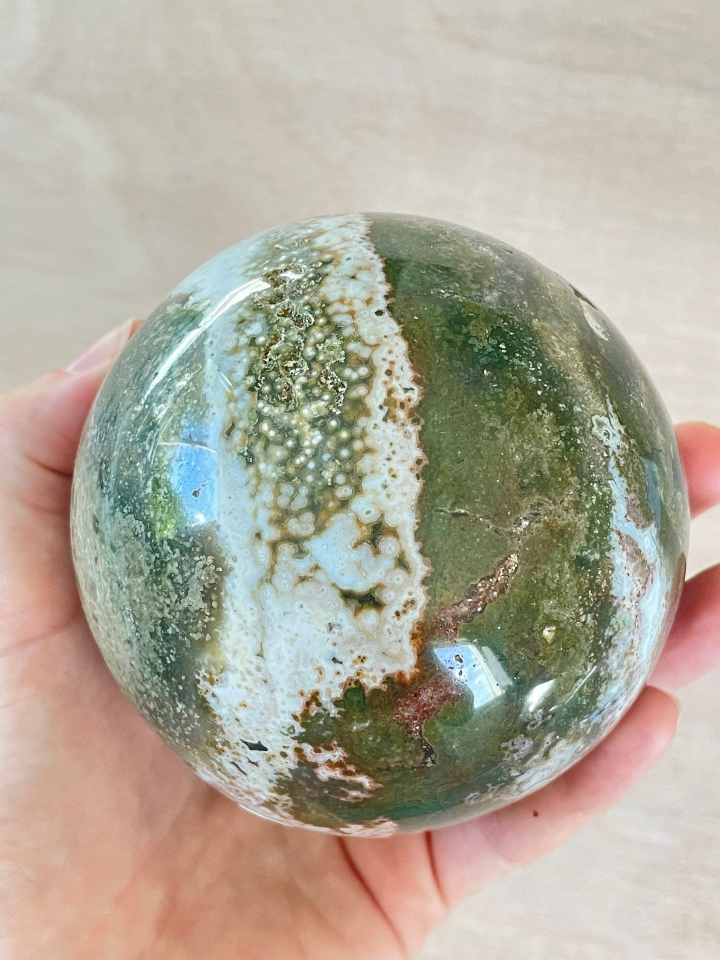 Ocean Jasper Sphere | Purple Crystal | Authentic Gemstone | Crystal Ball