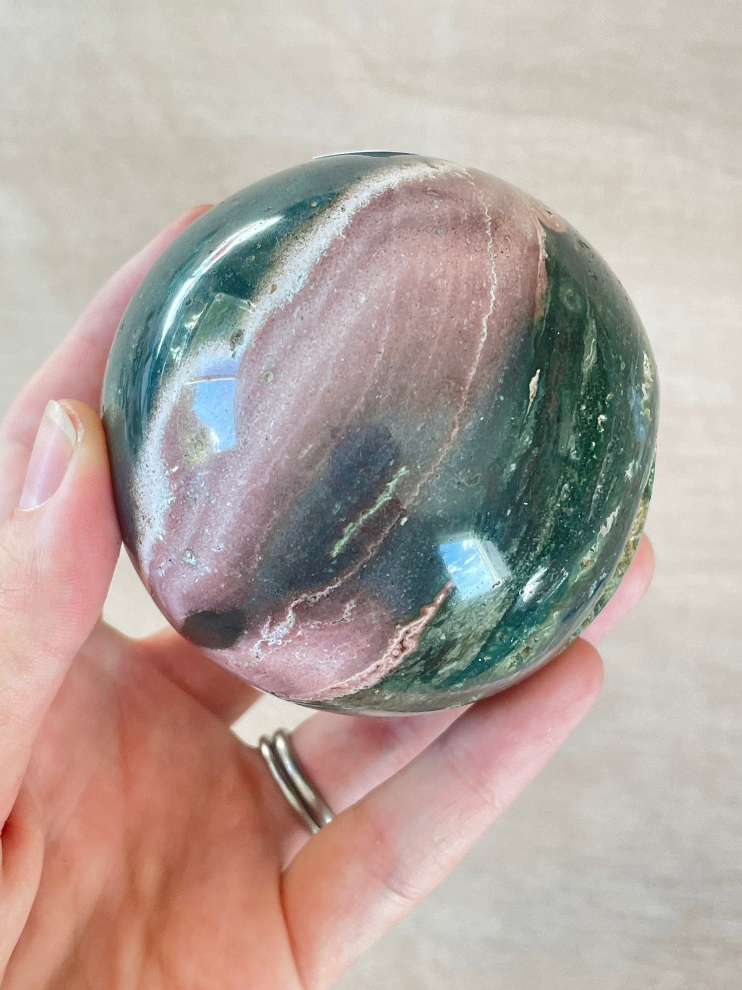 Ocean Jasper Sphere | Purple Crystal | Authentic Gemstone | Crystal Ball