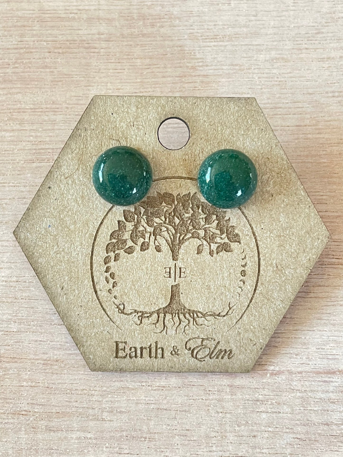 Green Aventurine Round Gemstone Studs | Stud Earrings | Gemstone Earrings | 6mm 8mm 10mm 12mm