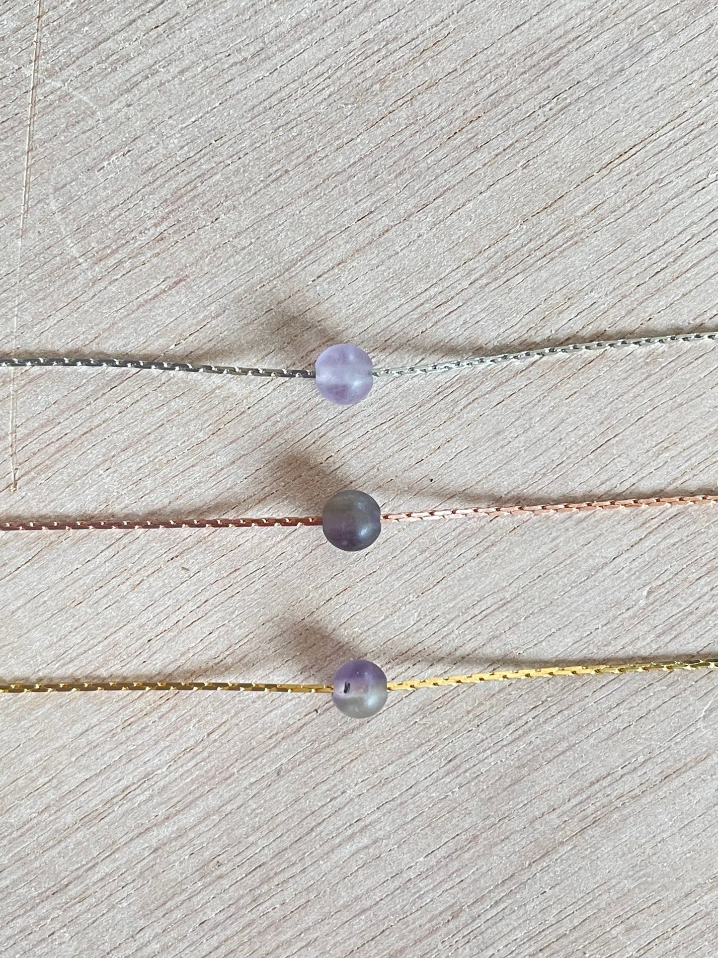 Amethyst Necklace | Rose Gold | Gold | Silver | Dainty Necklace | Layering Necklace | Gemstone Necklace | Bead Necklace