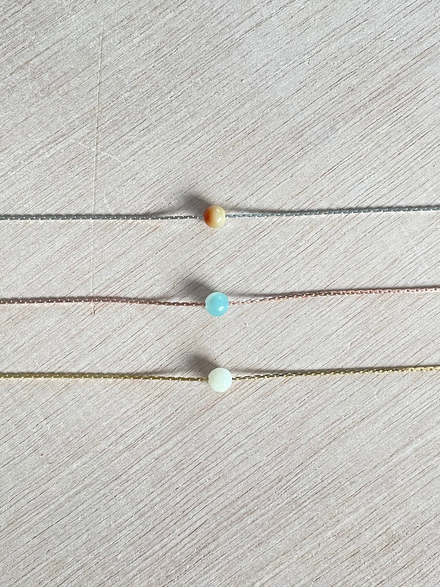 Amazonite Necklace | Rose Gold | Gold | Silver | Dainty Necklace | Layering Necklace | Gemstone Necklace | Bead Necklace