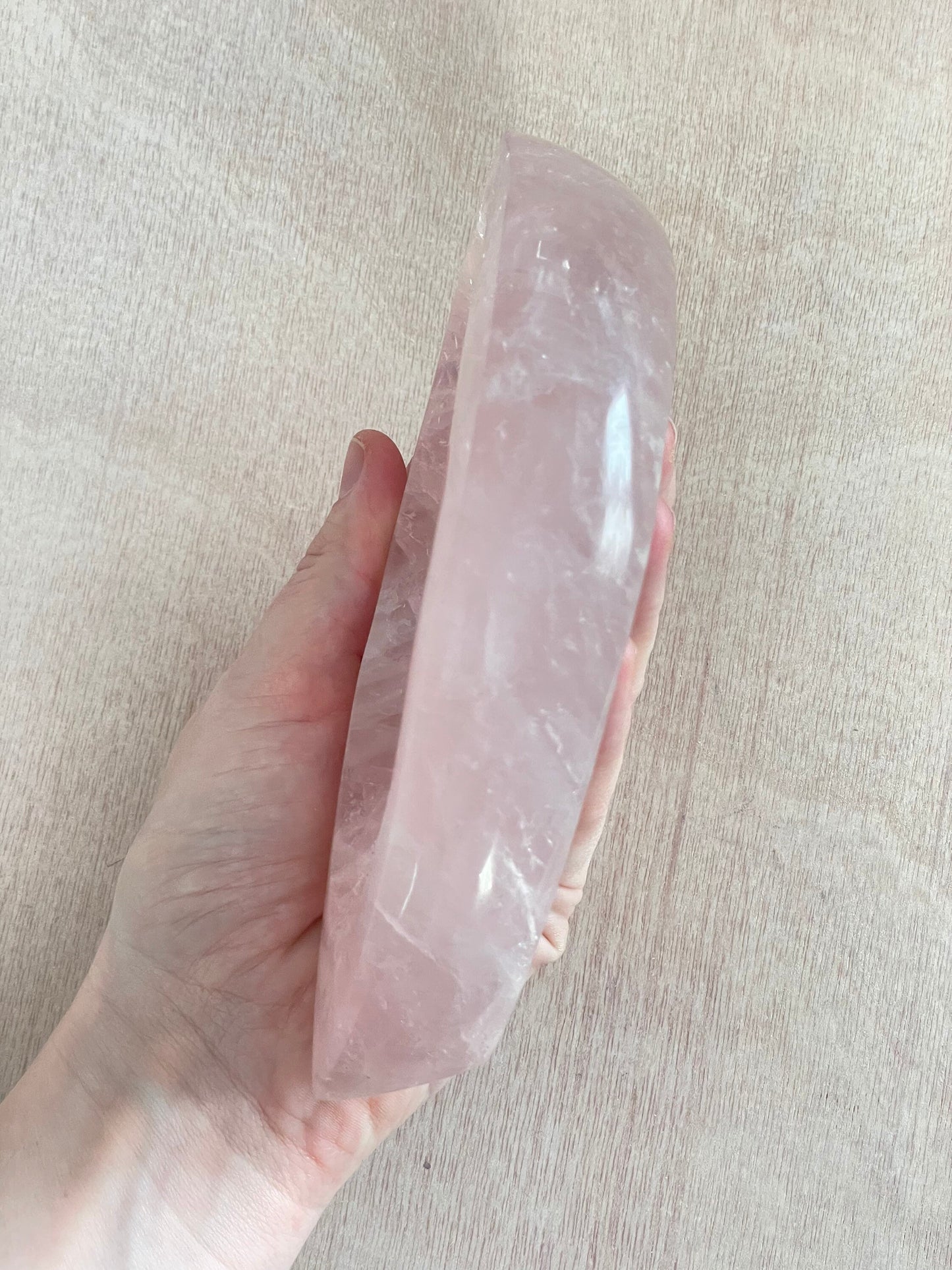 XXL Rose Quartz Bowl | Rose Quartz Carved Gemstone Bowl