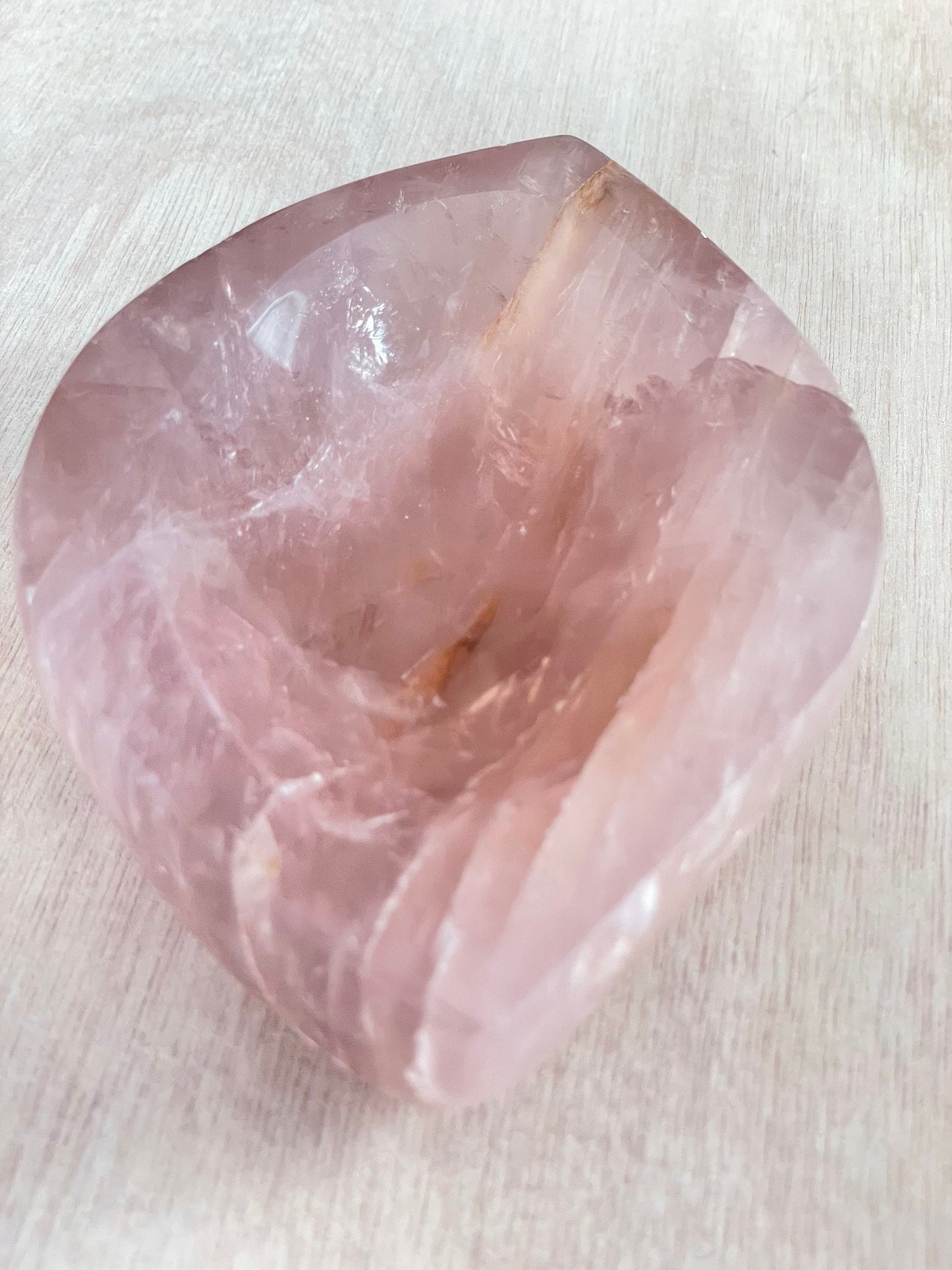 XXL Rose Quartz Bowl | Rose Quartz Carved Gemstone Bowl