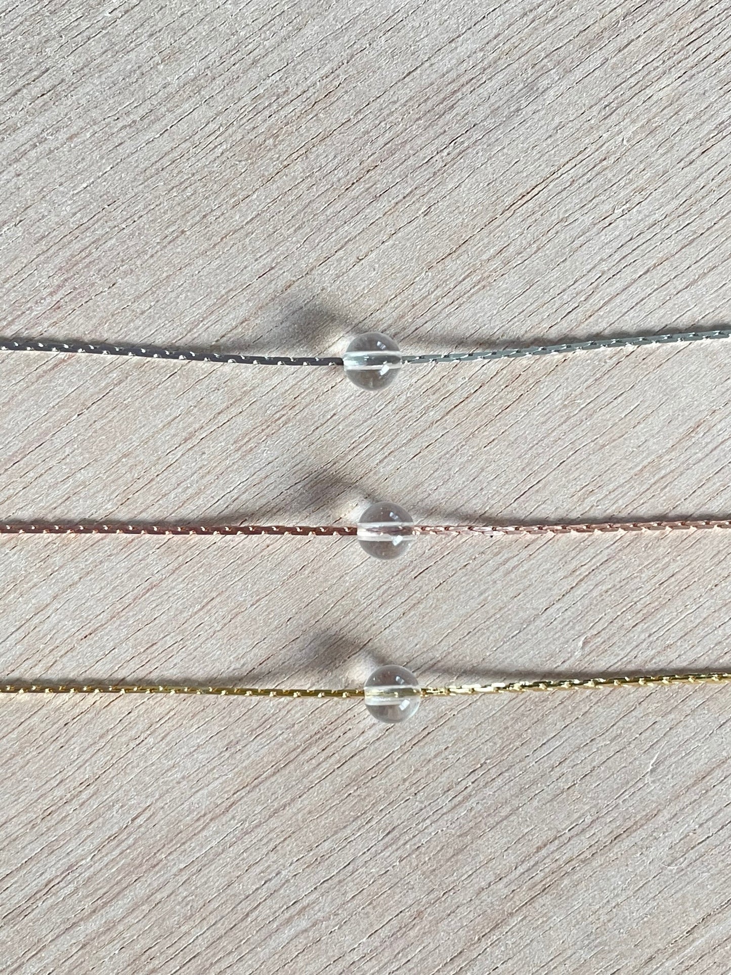 Clear Quartz Necklace | Rose Gold | Gold | Silver | Dainty Necklace | Layering Necklace | Gemstone Necklace | Bead Necklace