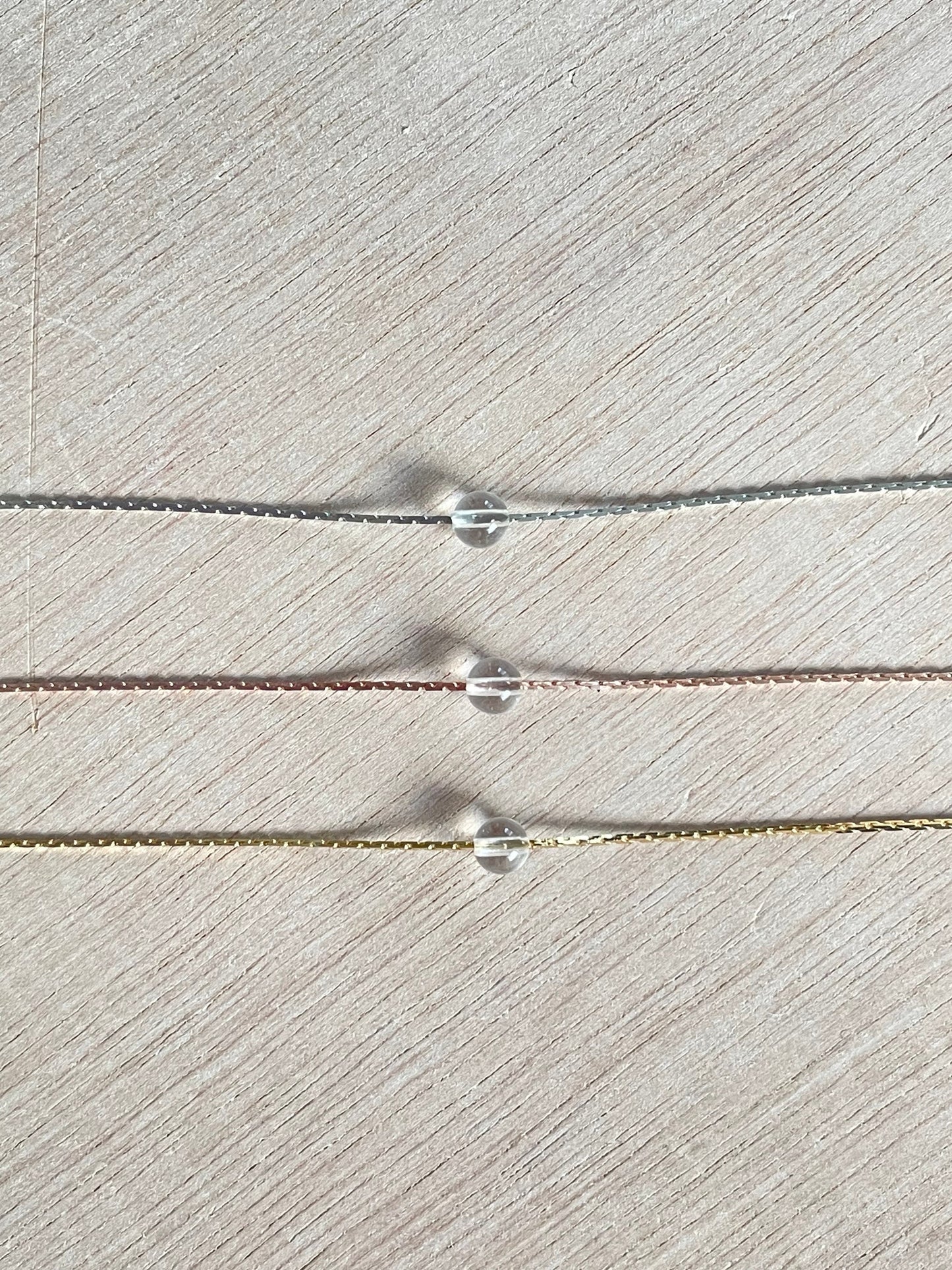 Clear Quartz Necklace | Rose Gold | Gold | Silver | Dainty Necklace | Layering Necklace | Gemstone Necklace | Bead Necklace