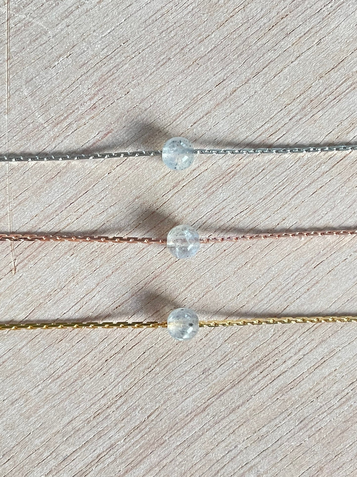 Labradorite Necklace | Rose Gold | Gold | Silver | Dainty Necklace | Layering Necklace | Gemstone Necklace | Bead Necklace