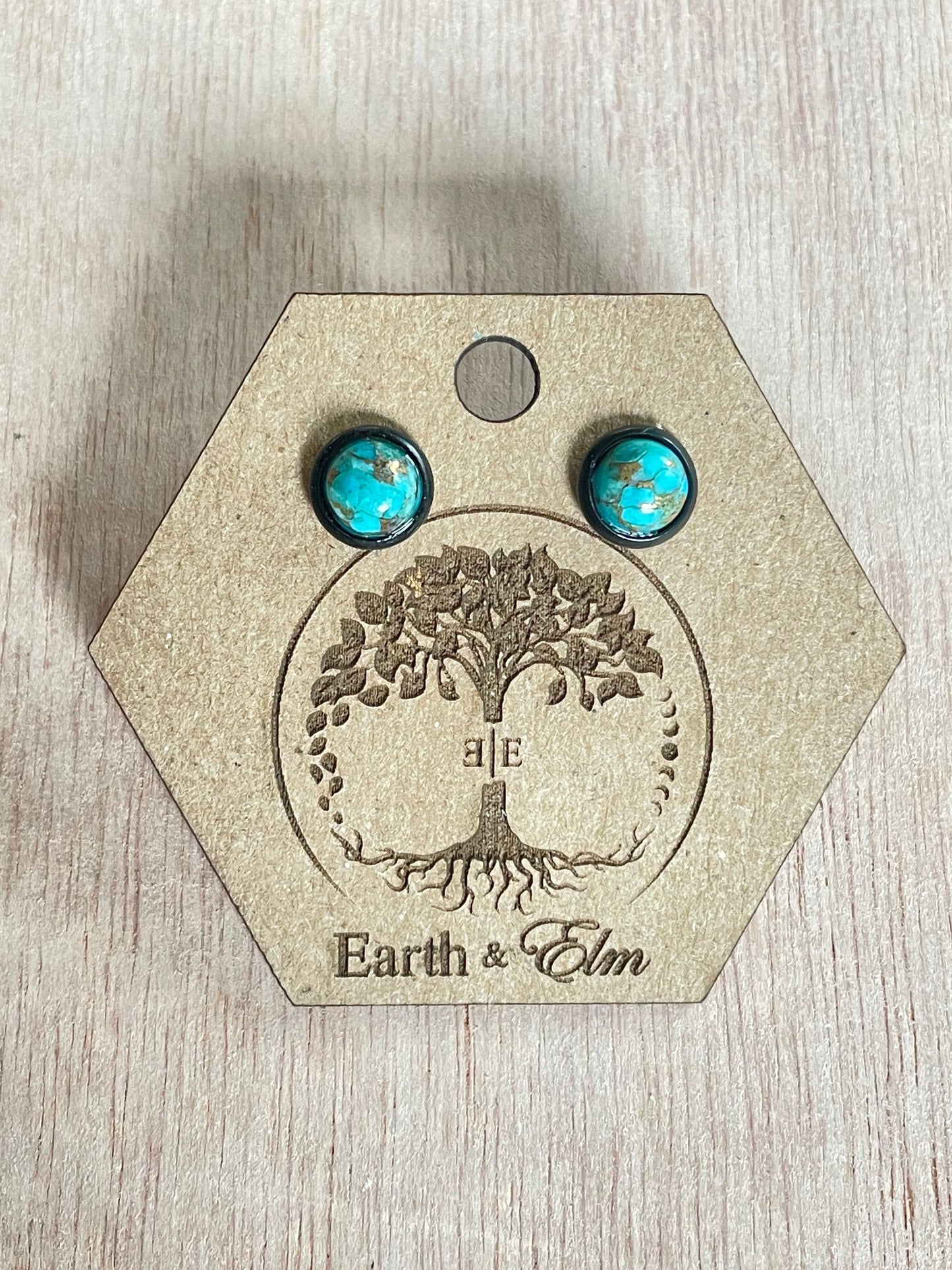 6mm Turquoise Stud Earrings | Gold | Rose Gold | Silver | Surgical Steel | Black | 6mm