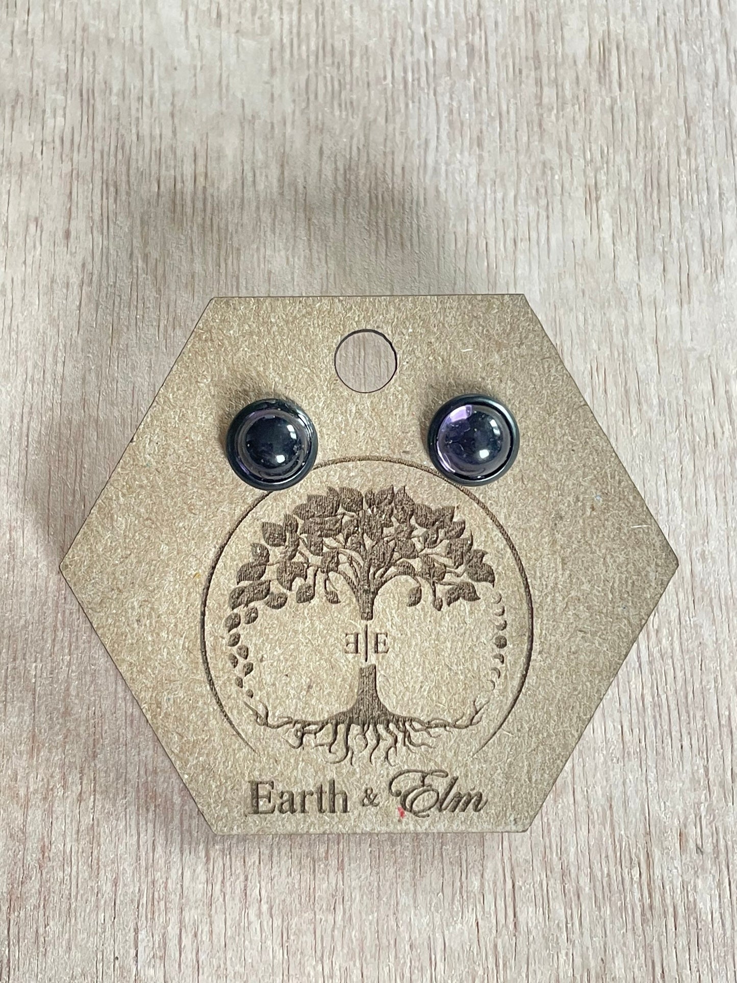 6mm Amethyst Stud Earrings | Gold | Rose Gold | Silver | Surgical Steel | Black | 6mm