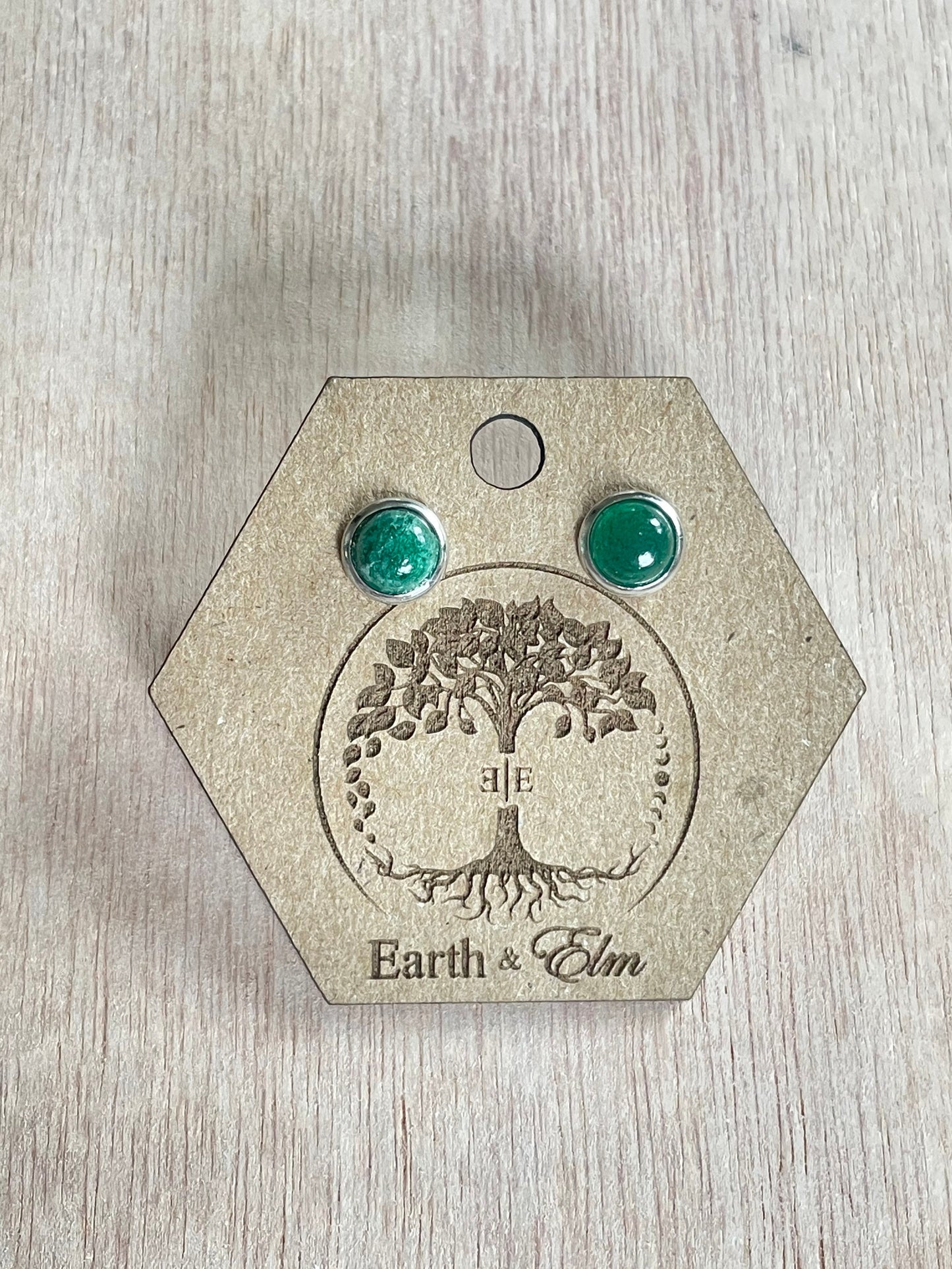 6mm Green Aventurine Stud Earrings | Gold | Rose Gold | Silver | Surgical Steel | Black | 6mm