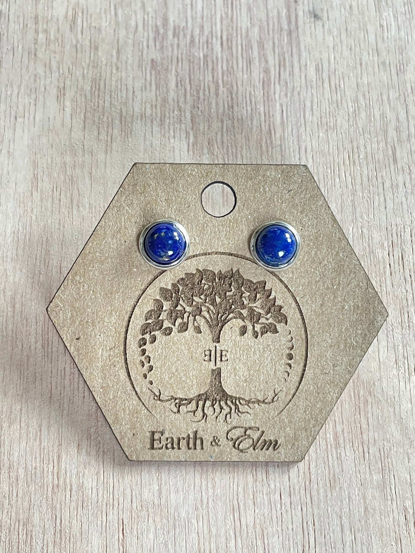 Lapis Lazuli Stud Earrings | Gold | Rose Gold | Silver | Surgical Steel | Black | 6mm 8mm 10mm