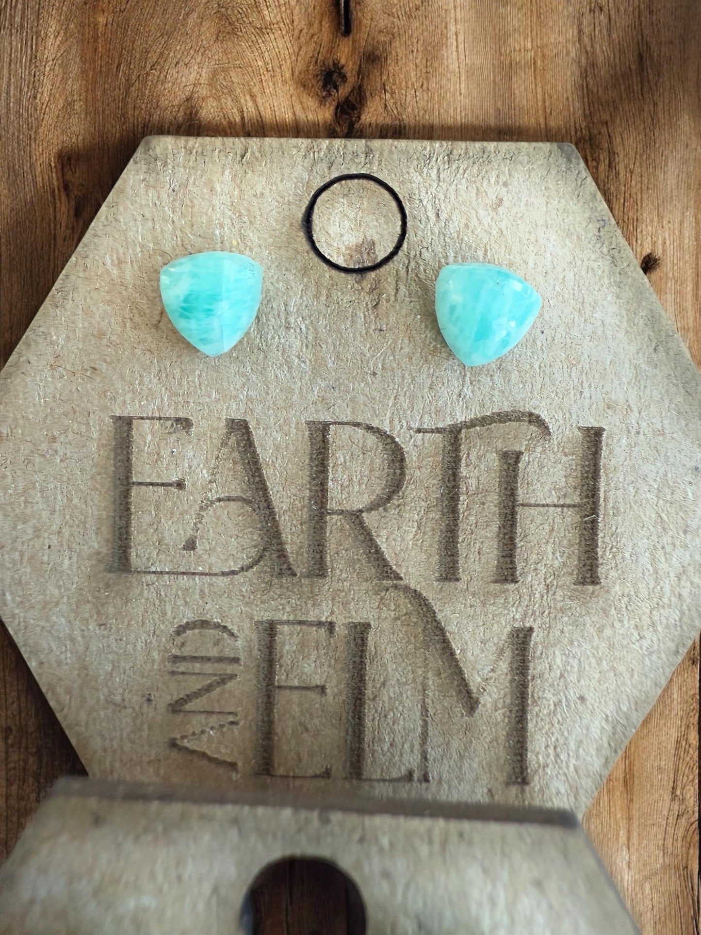 Amazonite Trillion Studs | Triangle Shape | Gemstone Studs | Stud Earrings