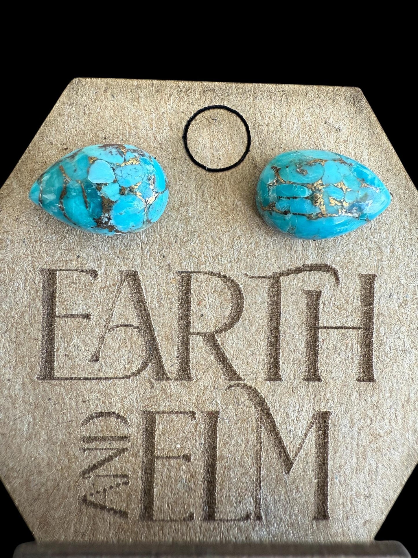 Blue Copper Turquoise Studs | Turquoise Earrings | 10x14 | Teardrop Shape | Pear Shape Blue Studs | 8x12mm