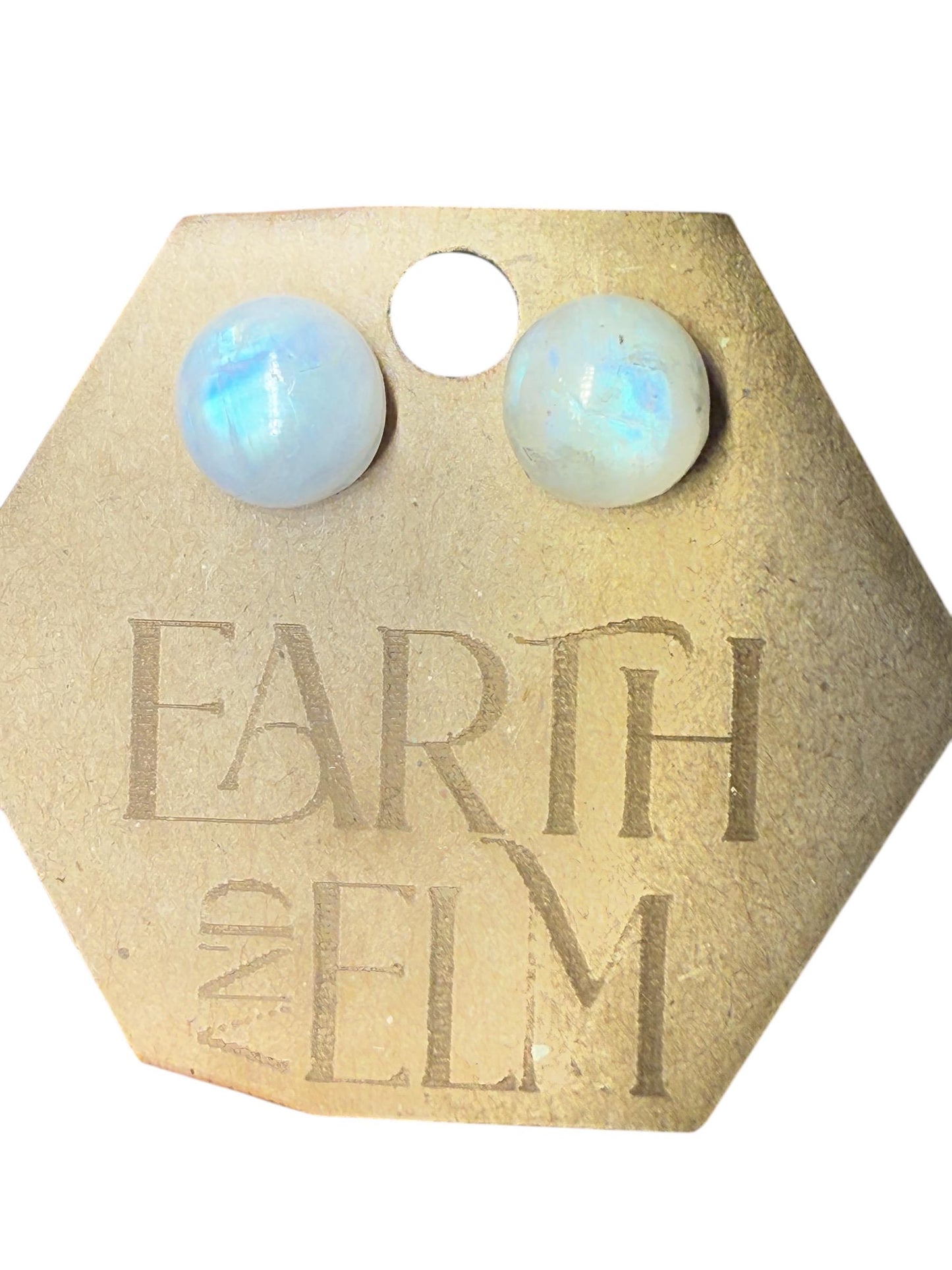Moonstone Round Gemstone Studs | Moonstone Earrings | 8mm Stud Earrings | Gemstone Earrings | 10mm | 12mm | 6mm