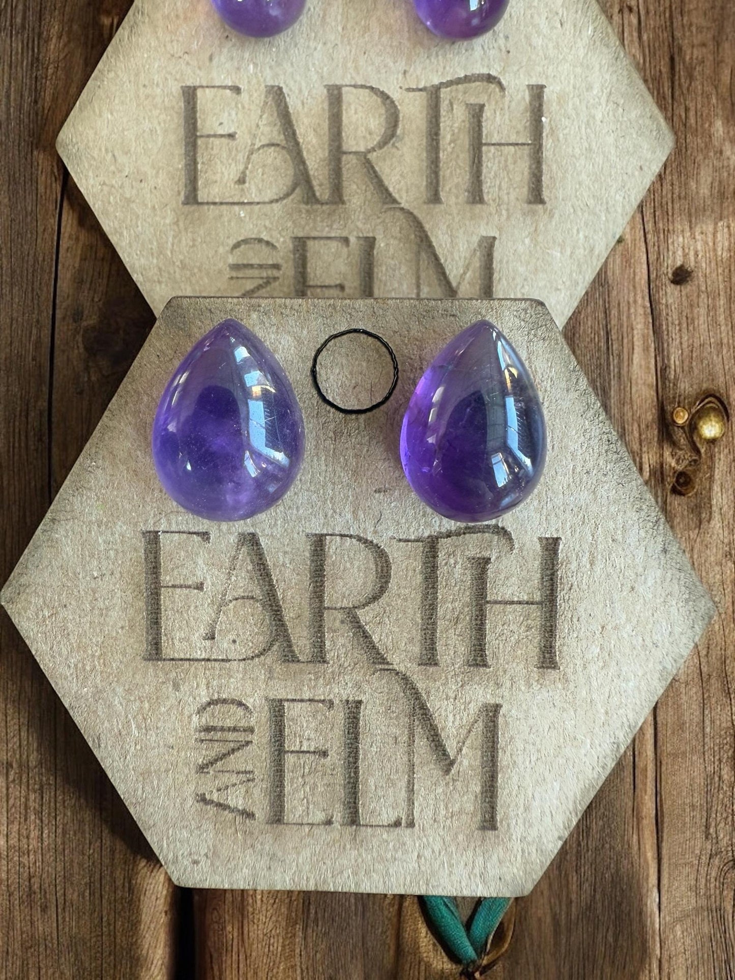 Amethyst Stud Earrings | Pear Shape Studs | Teardrop Earrings | 10x14 Amethyst | Gemstone Earrings | 8x12