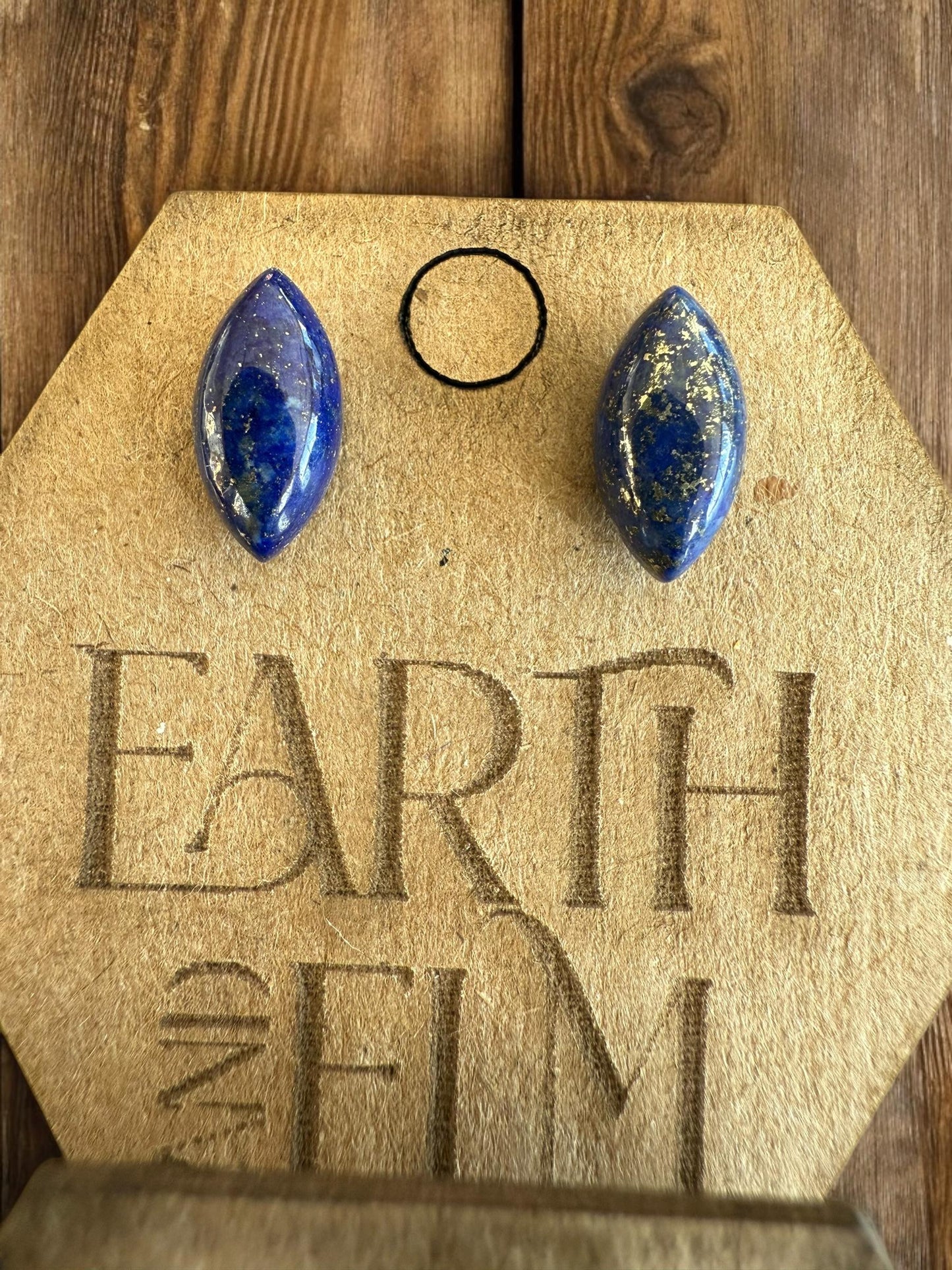 Lapis Lazuli Marquise Gemstone Stud Earrings | 6x12mm 8x16mm | Lapis Lazuli |