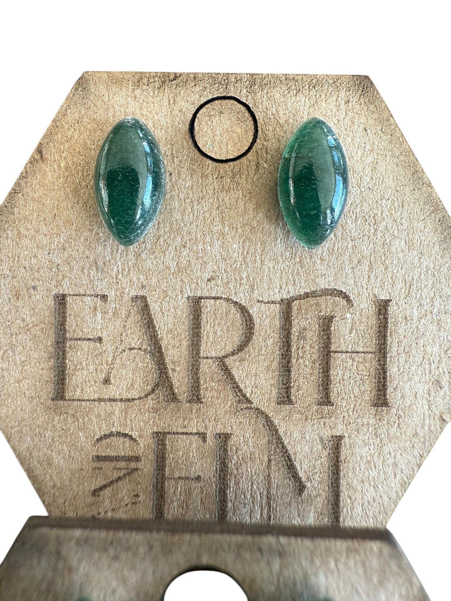 Green Aventurine Marquise Gemstone Stud Earrings | 6x12mm 8x16mm | Green Aventurine Studs |