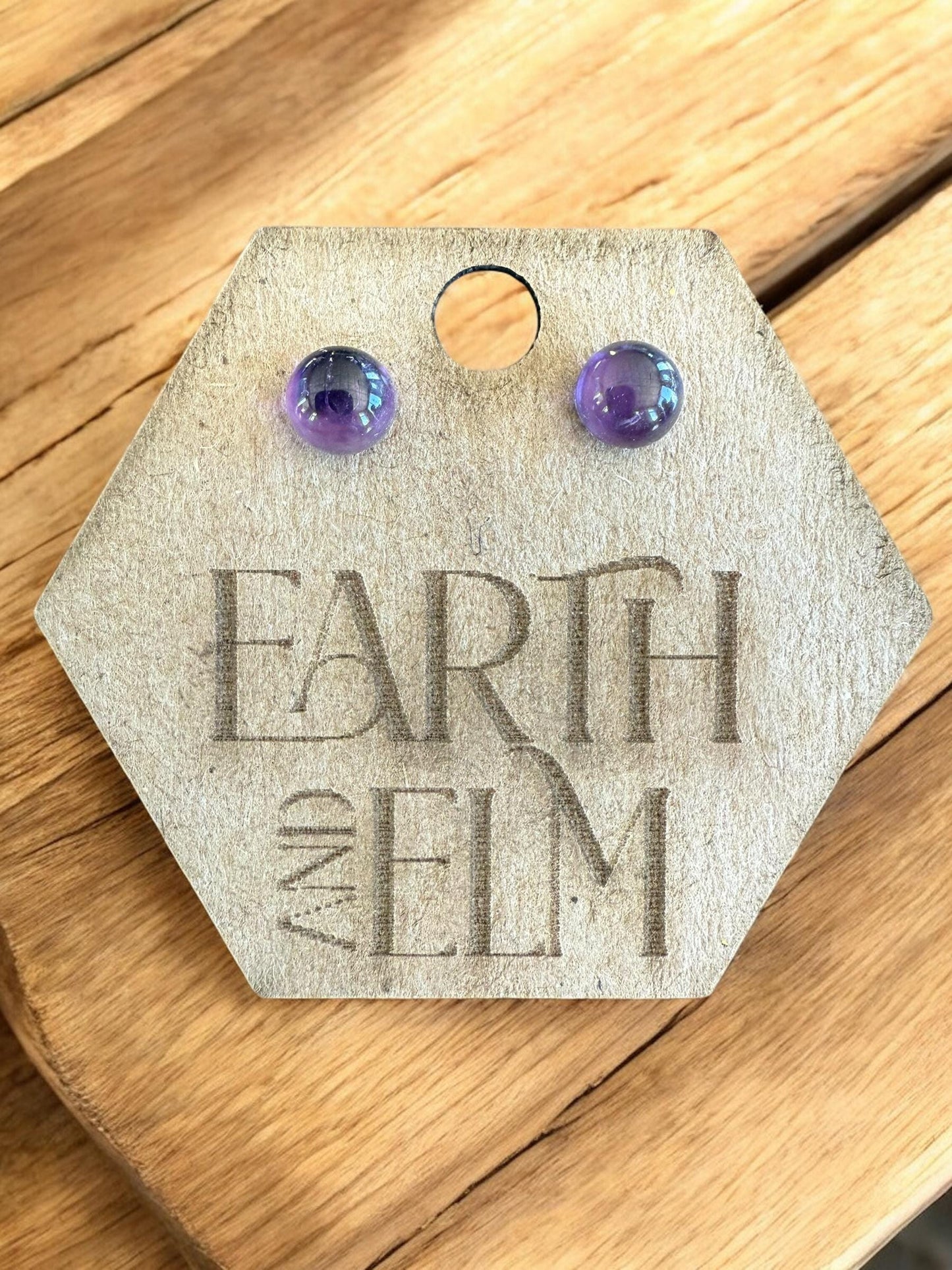 Amethyst Round Gemstone Studs | Amethyst Earrings | Gemstone Earrings | 6mm 8mm 10mm 12mm