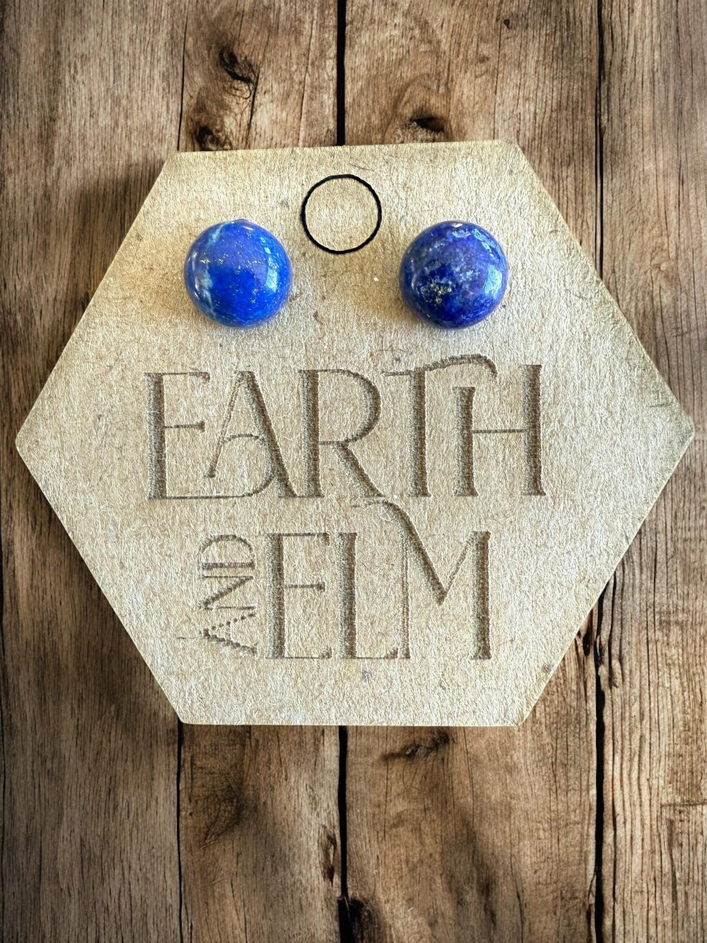 Lapis Lazuli Round Studs | Lapis Lazuli Earrings | 6mm 8mm 10mm 12mm | Gemstone Earrings