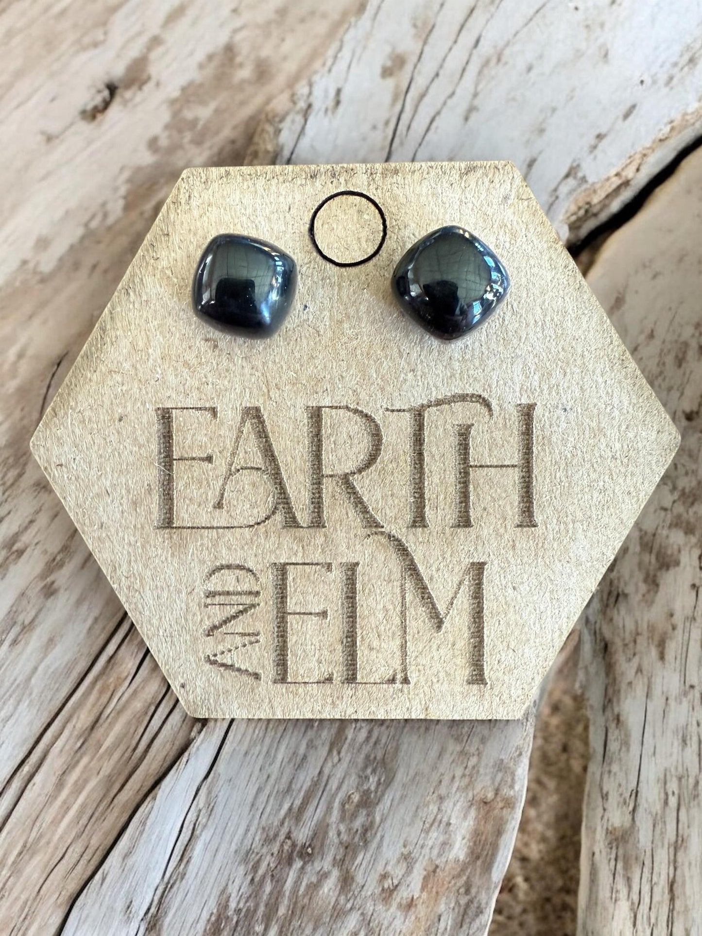 Black Onyx Cushion Studs | Black Onyx Cushion Cut Earrings | Gemstone Earrings | Square Shape Studs