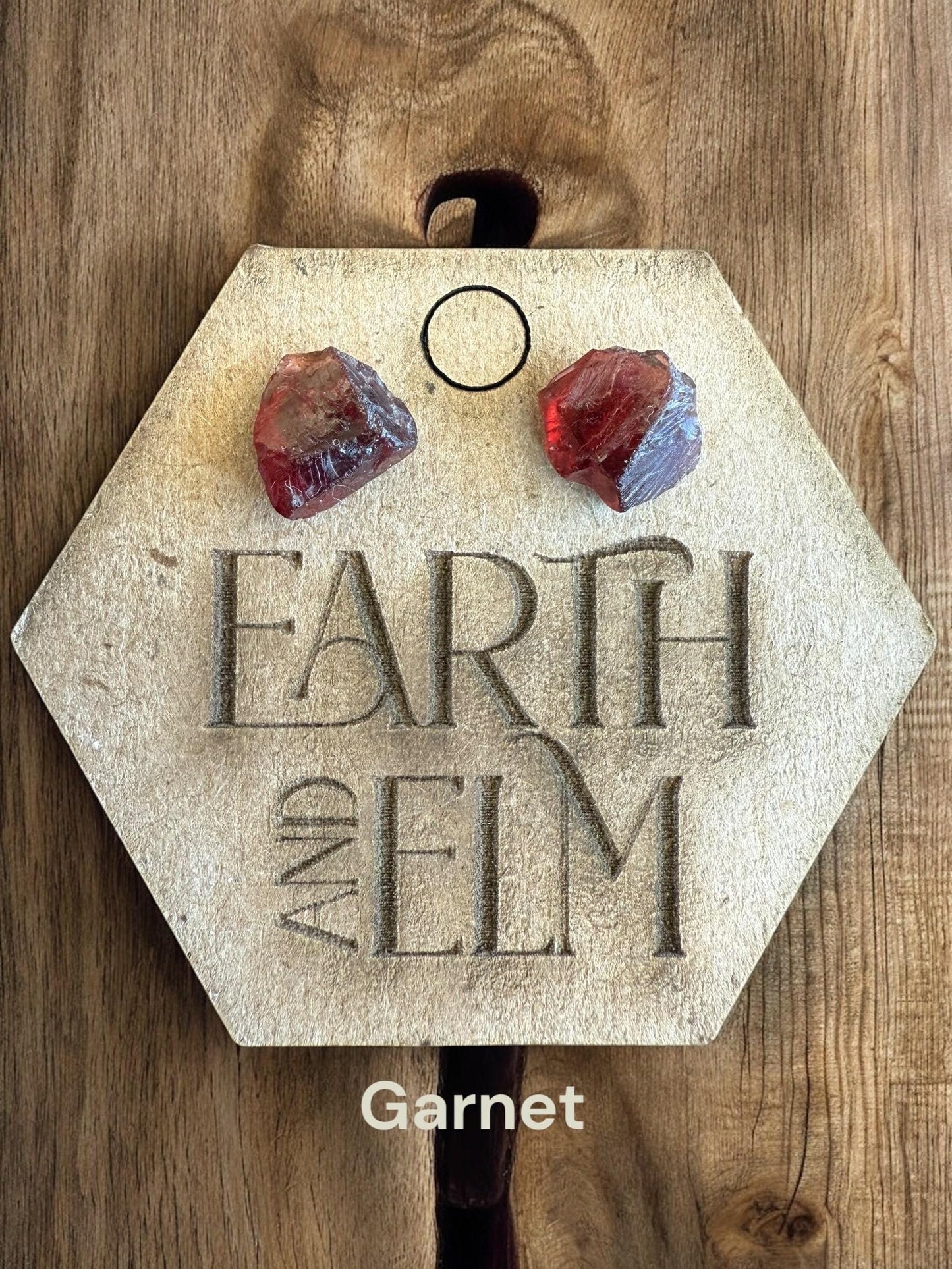 Raw Gemstone Stud Earrings | 8mm Raw Gemstone Studs | Chakra Jewelry Set